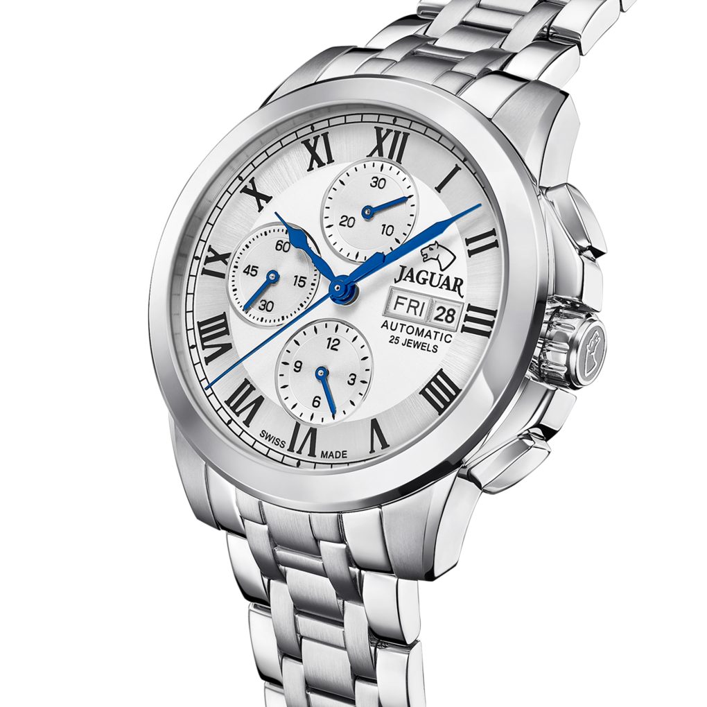 Jaguar Automatikuhr »Automatik« Armbanduhr, Herrenuhr, Swiss Made, Mechanische Uhr, Edelstahlarmband