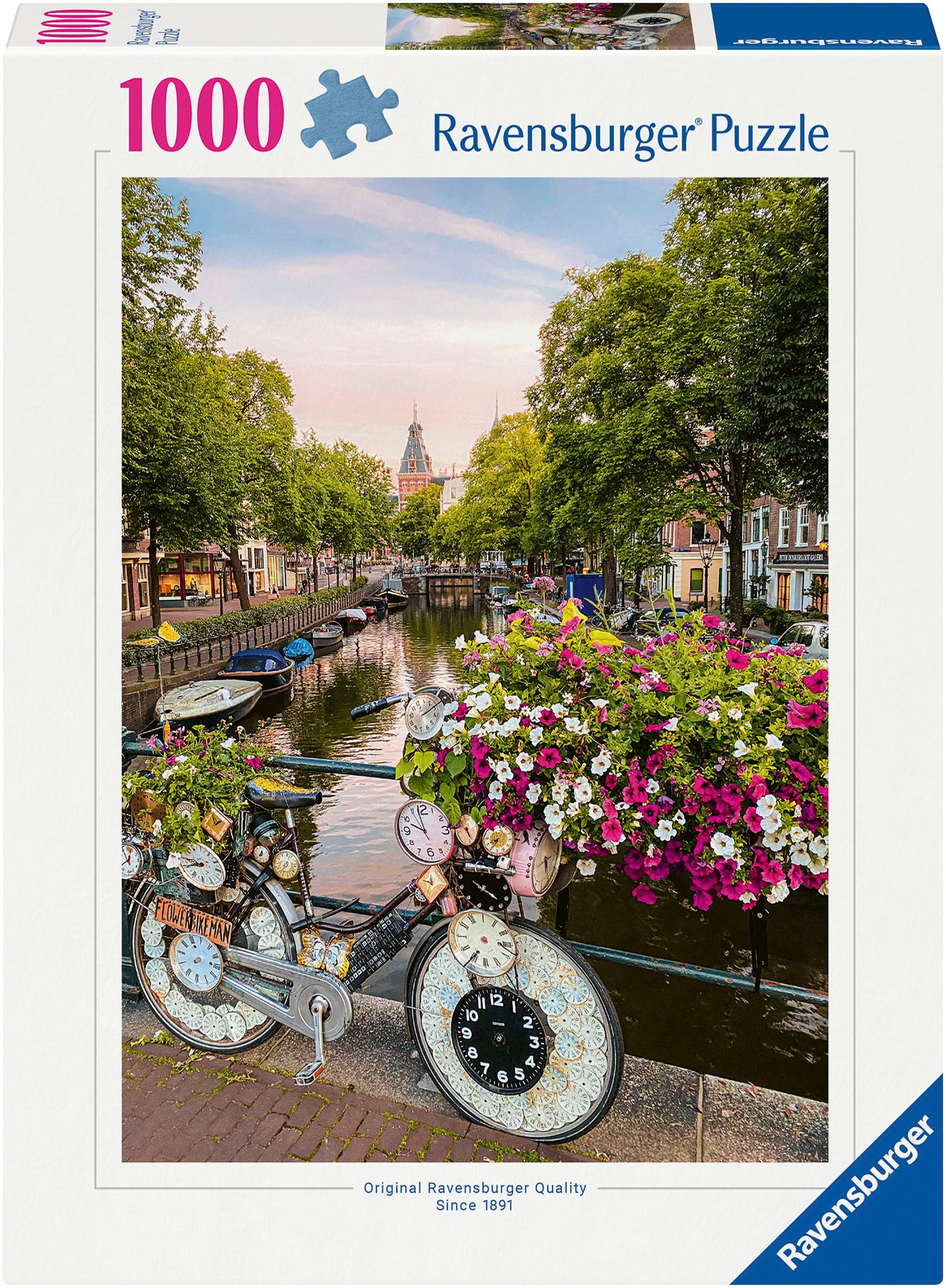Ravensburger Puzzle »Fahrrad und Blumen in Amsterdam«, Made in Germany
