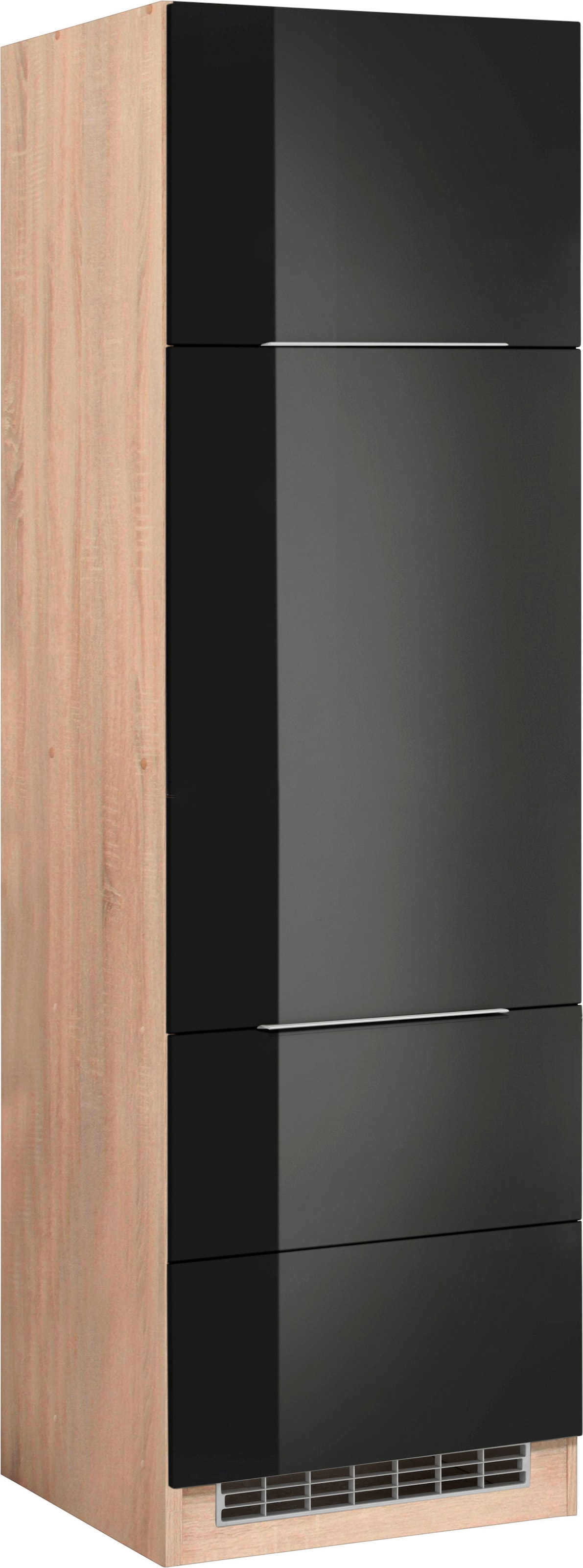 KOCHSTATION Kühlumbauschrank »KS-Brindisi«, 60 cm breit, 200 cm hoch, hochwertige MDF Fronten