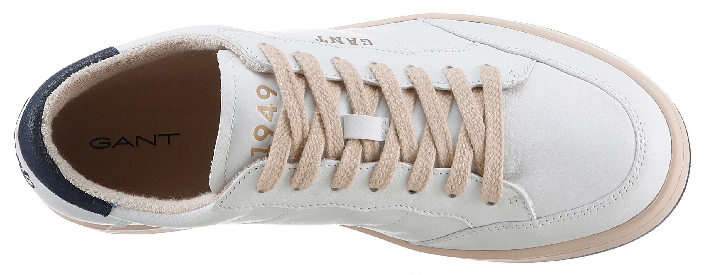 Gant Sneaker »Prepus«, Freizeitschuh, Halbschuh, Schnürschuh mit farbiger Laufsohle