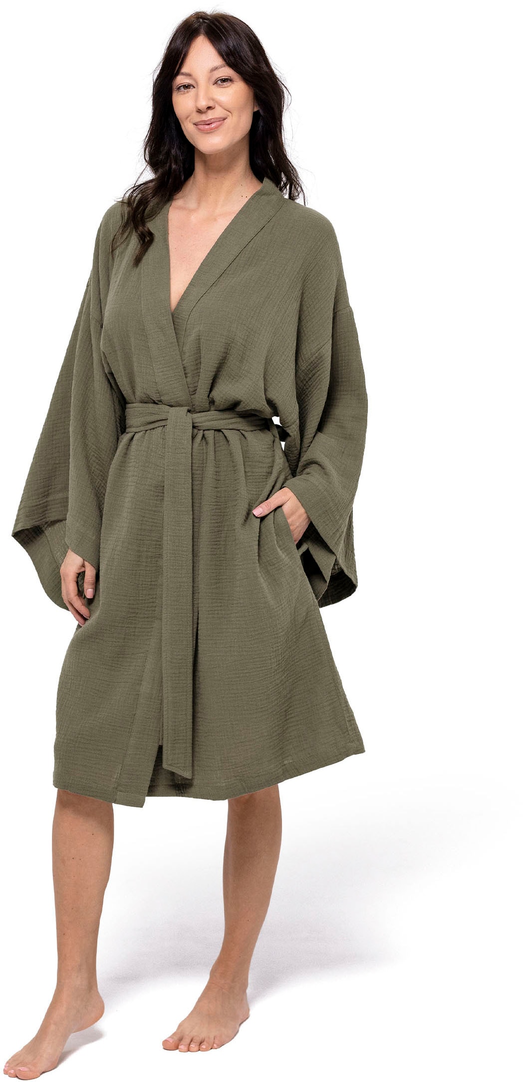 Möve Kimono »ideal für Sauna & Spa, Hotelbademantel, Morgenmantel«, (1 St.)