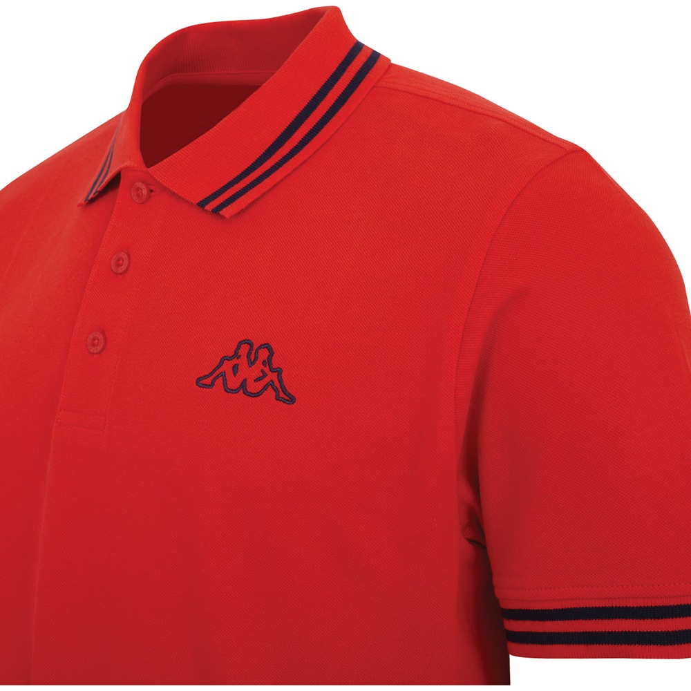 Kappa Poloshirt, - mit farblichen Akzenten an Kragen und Ärmelsaum