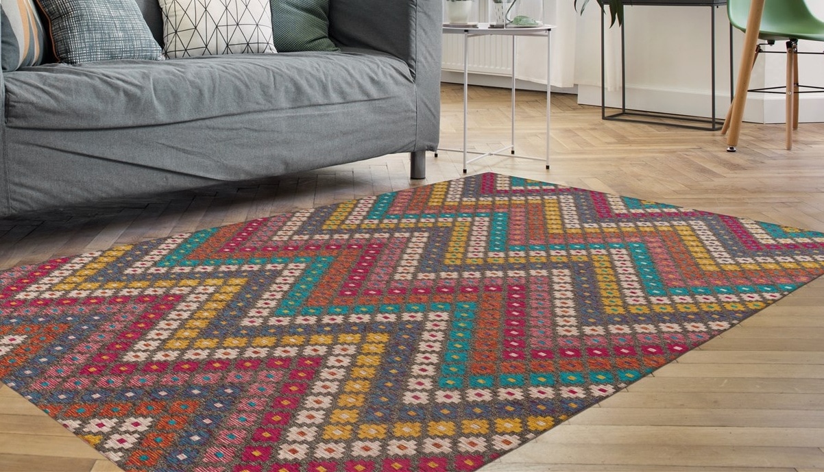 Padiro Teppich »Primavera 225«, rechteckig, 5 mm Höhe, Flachgewebe günstig online kaufen