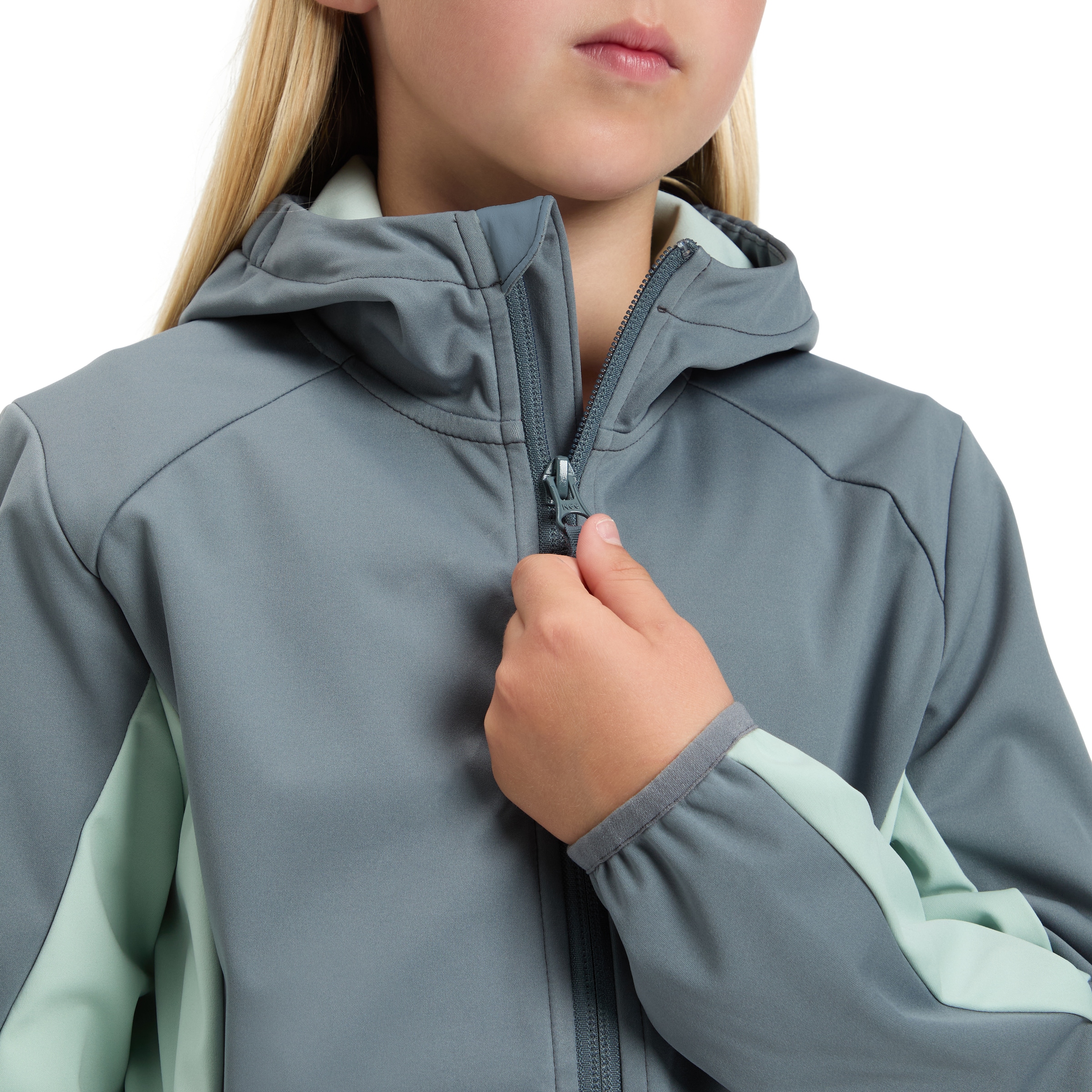 McKINLEY Outdoorjacke »DA.-UNTERJACKE ABE LT G« mit Kapuze mit kontrastfarbigen Einsätzen und Reißverschlüssen
