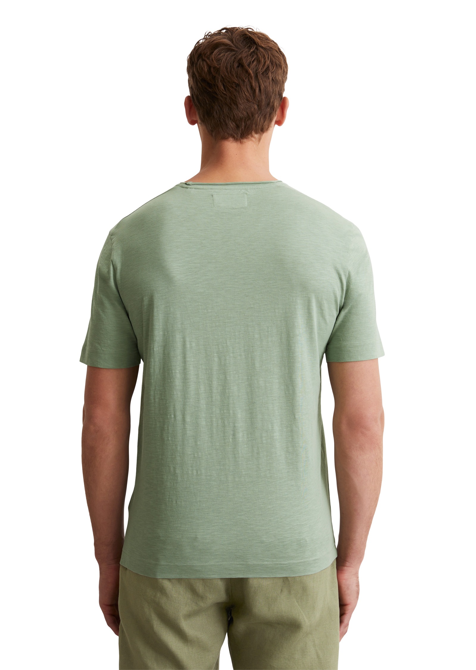 Marc O'Polo T-Shirt, unregelmäßiger Slub-Jersey, elastischer Rundhals