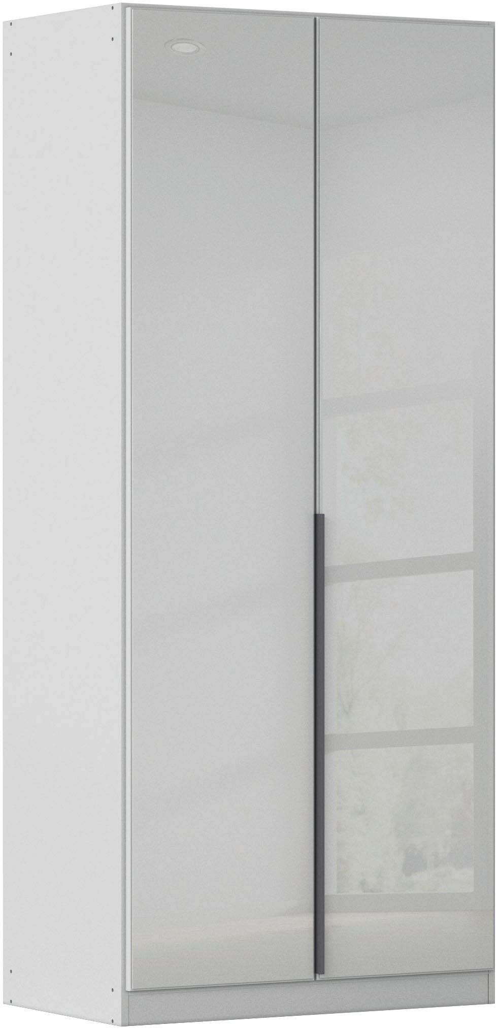 rauch Drehtürenschrank »Kleiderschrank Kleiderschränke Schrank Garderobe AGORDO mit Glasfront«, (in zwei Griff-Farben), durchdachte Innenausstattung, in 6 Breiten und 2 Höhen MADE IN GERMANY