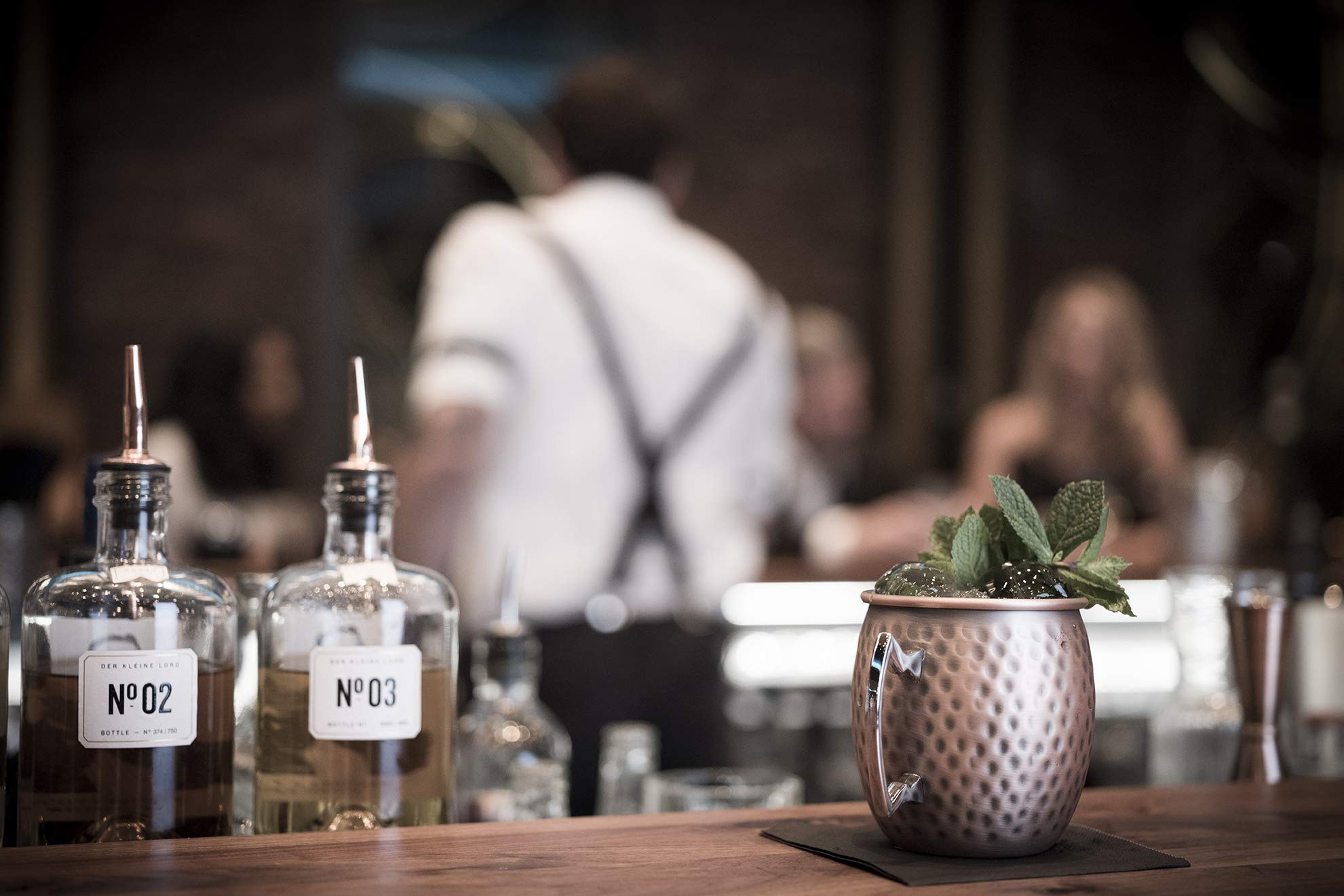 Buddy's Becher »Buddy´s Bar«, (Set, 2 tlg.), Moscow Mule Becher, 500 ml, hochwert. Edelstahl, Hammerschlag-Effekt