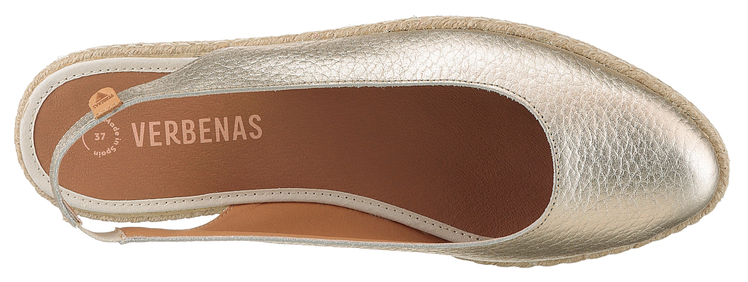 VERBENAS Slingsandale »Kiara Nucleo Metal«, Sommerschuh, Sling, Urlaubschuh, Slipper mit Juterahmen