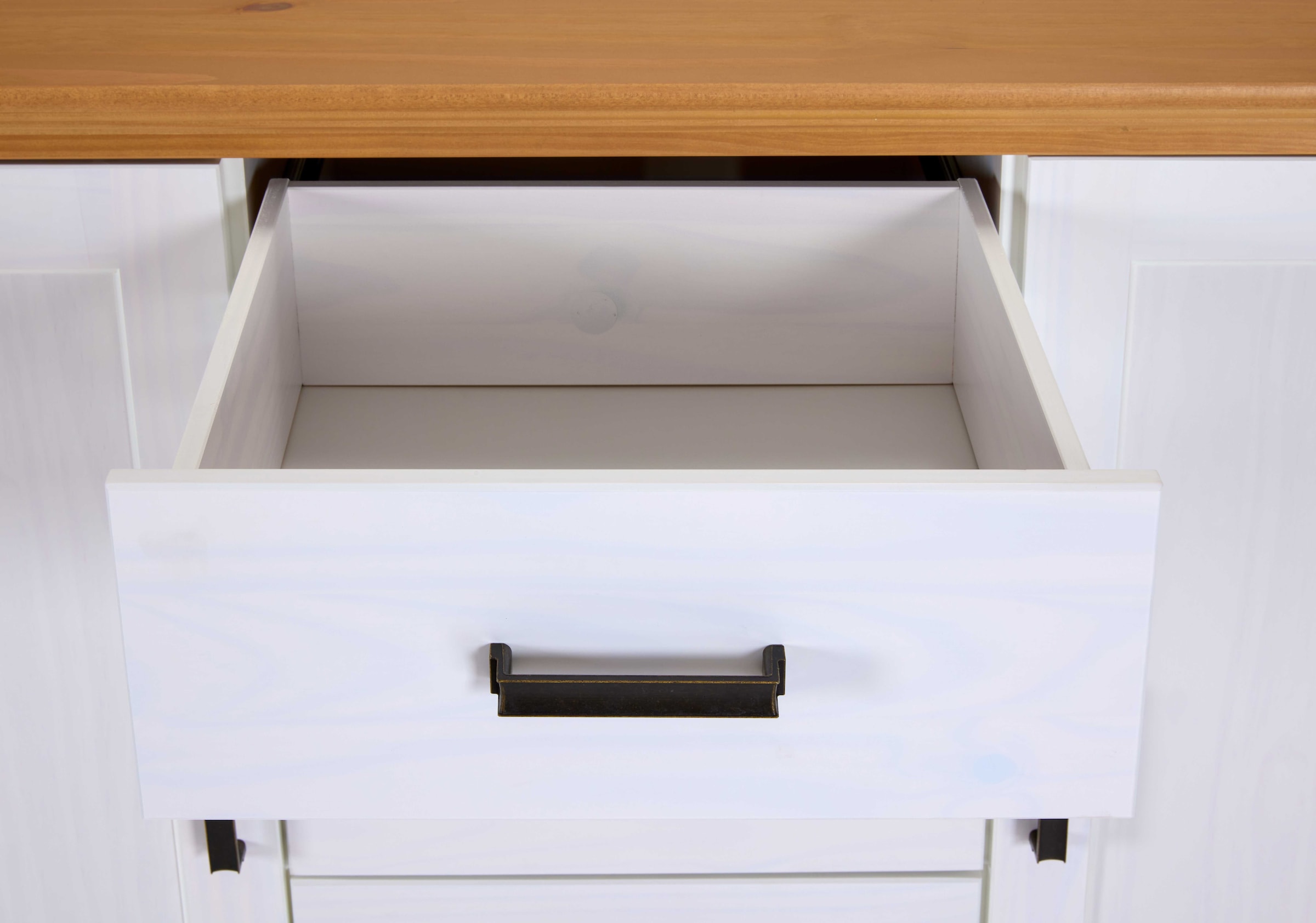 Inter Link Sideboard »Sideboard Maluno« 1 Stk. tlg. Kiefer Massiv, Soft-Close, Stauraum, BxTxH: ca. 166,4 x 48,3 x 104 cm