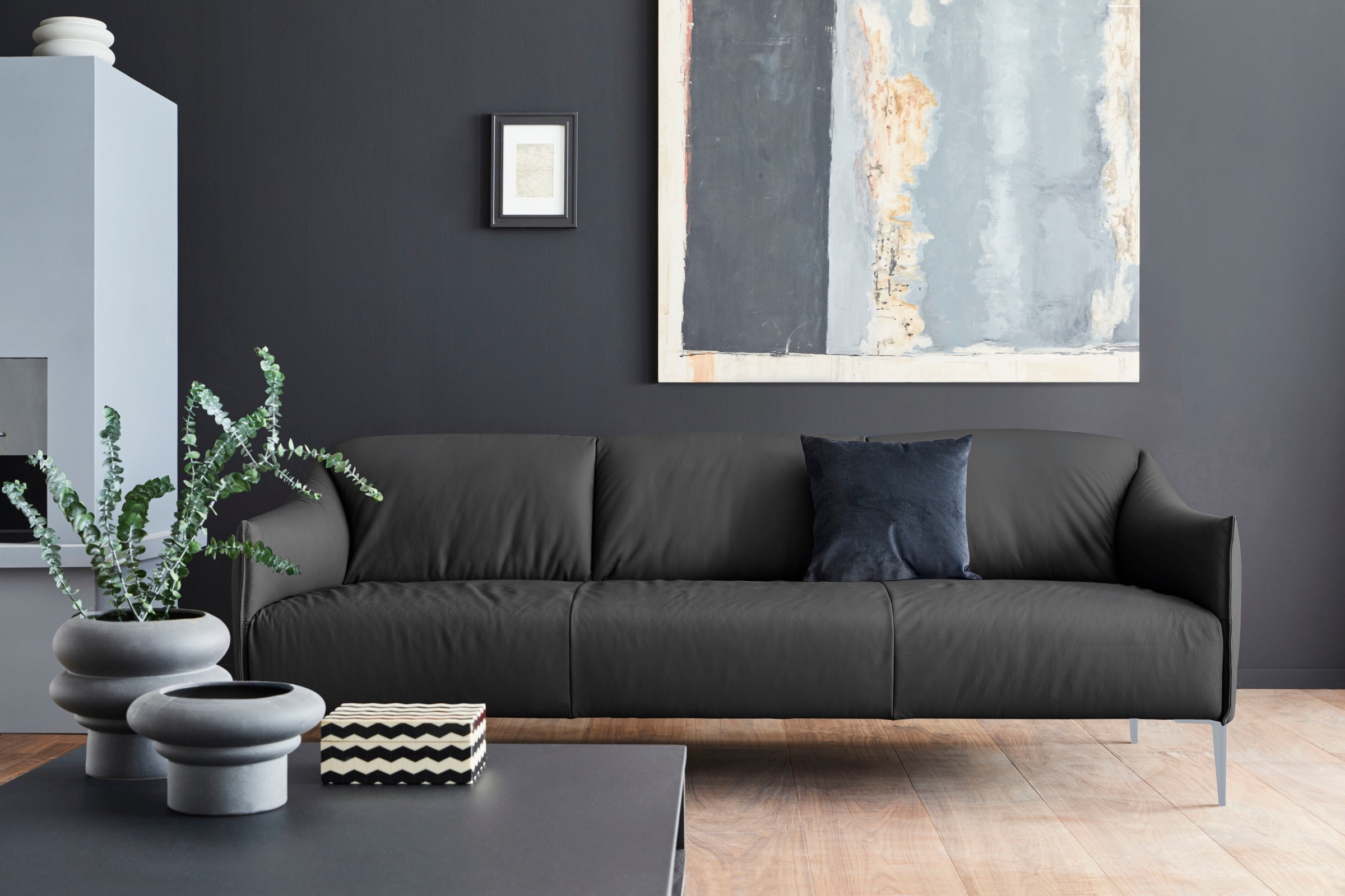 W.SCHILLIG 3-Sitzer »sally« mit Metallfüßen in Silber matt, Breite 224 cm günstig online kaufen