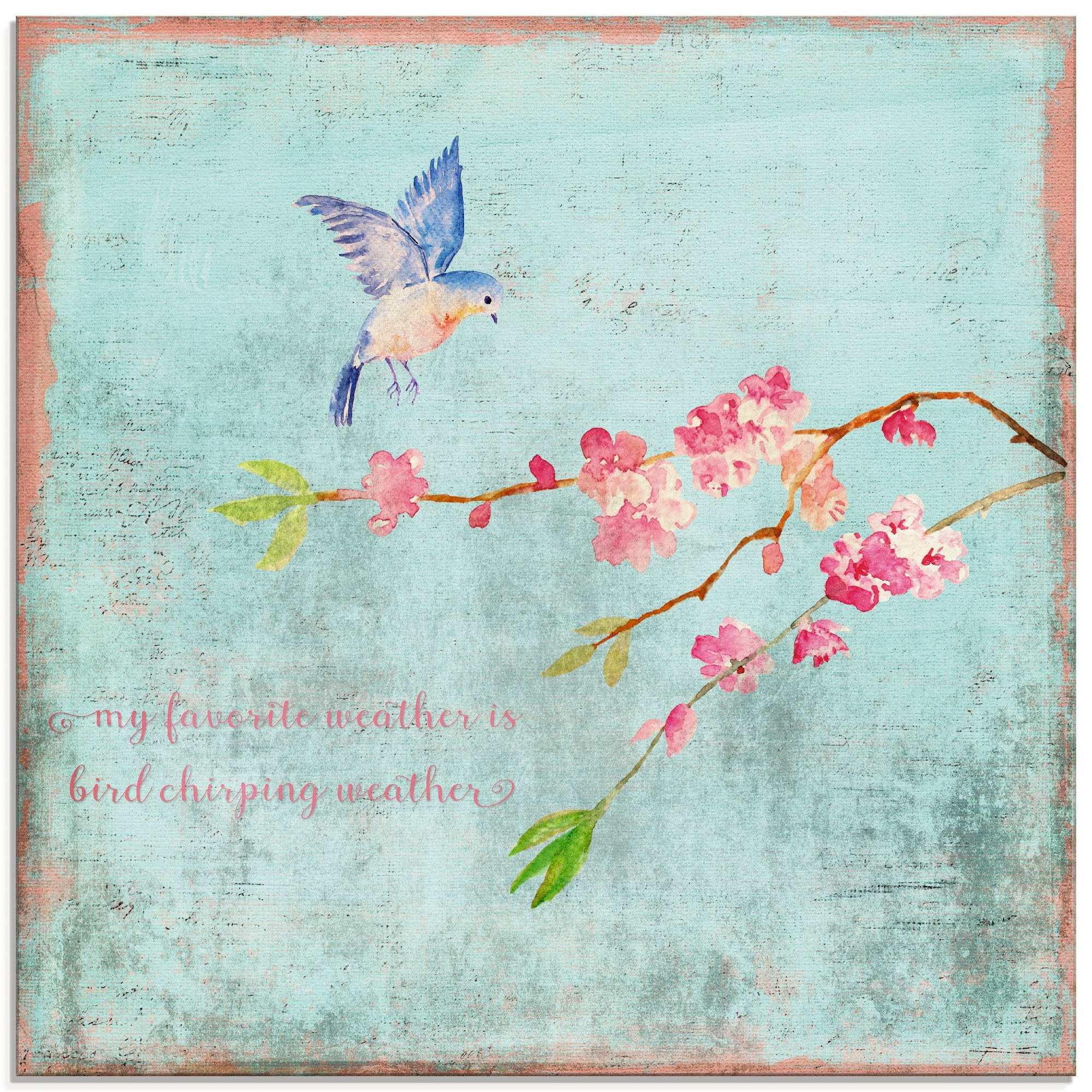 Artland Glasbild »Vogelgezwitscherwetter« Sprüche & Texte 1 Stk. tlg. in ve günstig online kaufen