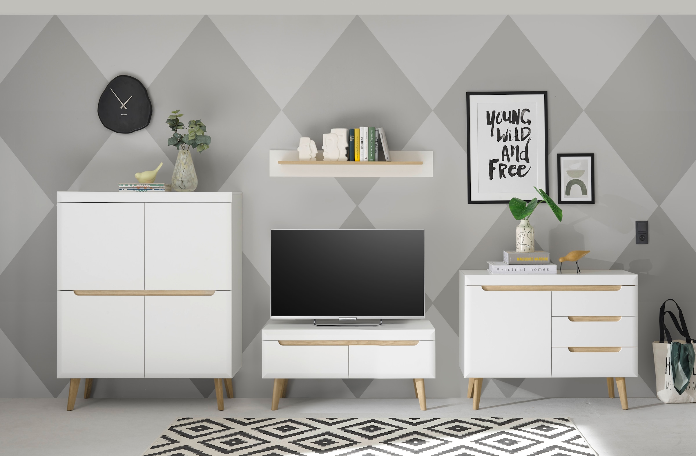 INOSIGN Wohnwand »Torge, Anbauwand, Schrankwand, Mediawand, Wohnzimmer-Set« günstig online kaufen