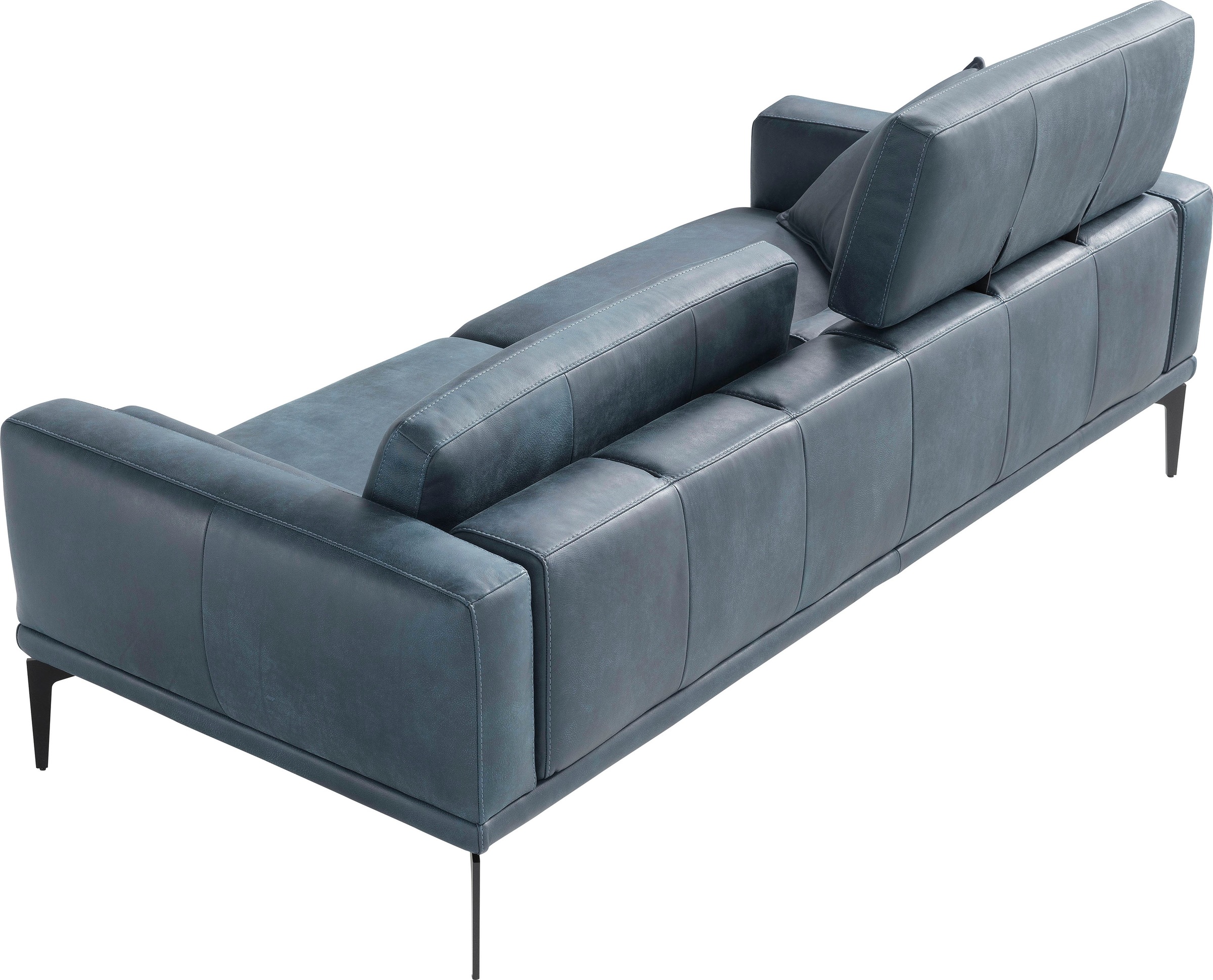 Egoitaliano 2,5-Sitzer »Masu, Designsofa mit erstklassigem Sitzkomfort«, inkl. 2 Kissenrollen, Rückenelemente manuell verstellbar, Metallfüße