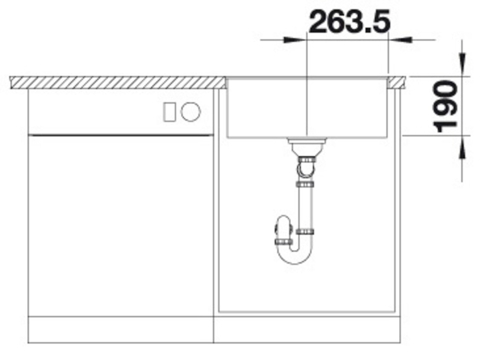 Blanco Granitspüle »SUBLINE 500-F« 1 Stk. tlg. erhältlich in mehreren Farben