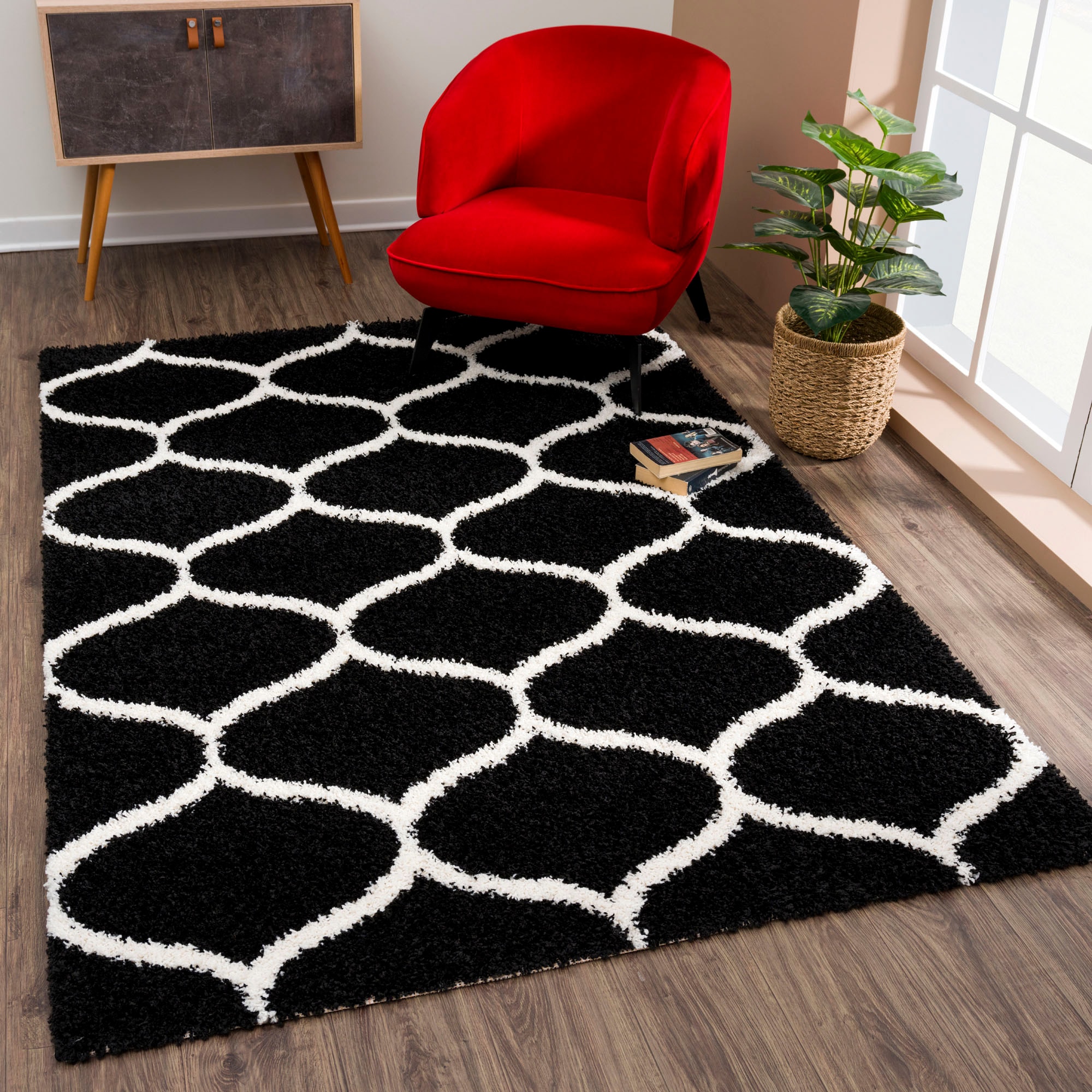 Sanat Hochflor-Teppich »Madrid«, rechteckig, 30 mm Höhe, Wohnzimmer, Langfl günstig online kaufen