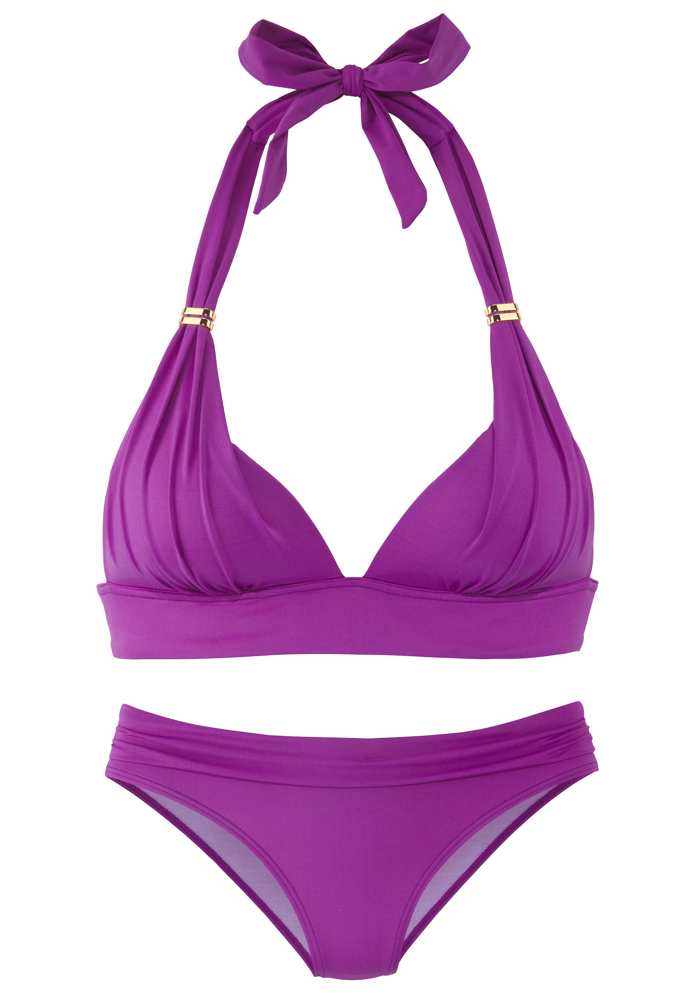 LASCANA Triangel-Bikini »Toni«, mit goldfarbenen Accessoires