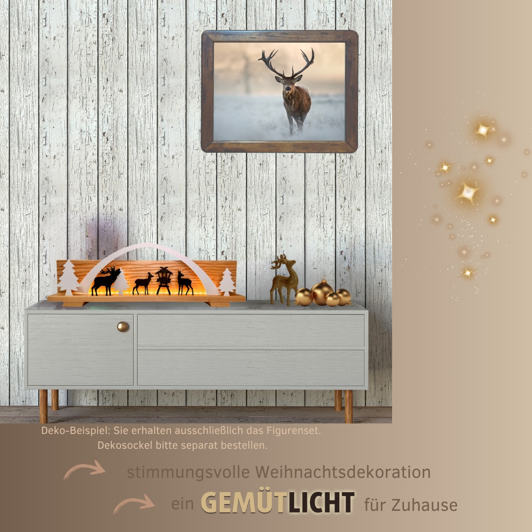 Weigla Dekofigur »Figurenset "Wald" für WEIGLA Dekosockel, aus Holz« Erzgeb günstig online kaufen