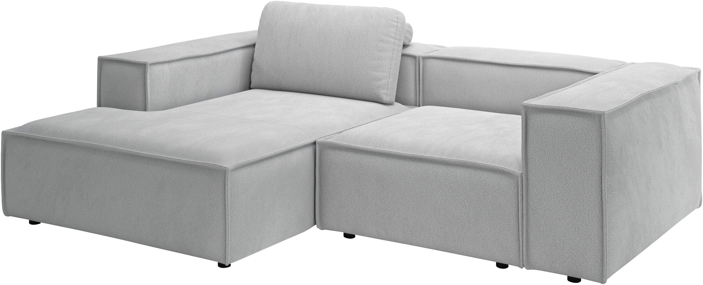 Places of Style Ecksofa »Watertown, kompakte L-Form, 246 cm breite für kleinere Räume«, modernes Ecksofa mit Feincordbezug, platzsparend & bequem