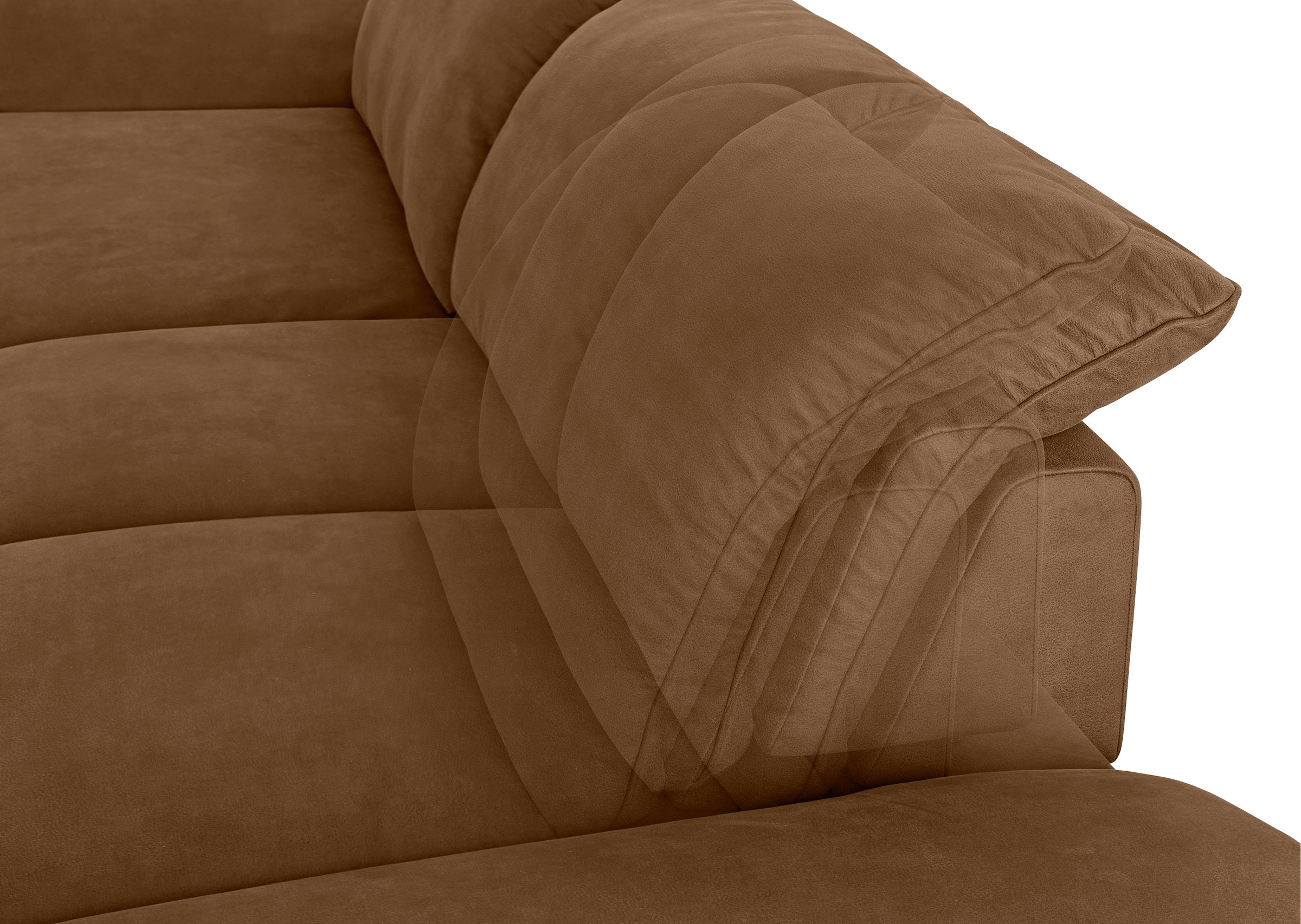 W.SCHILLIG Ecksofa »enjoy&MORE, Designsofa, elegant und bequem, L-Form«, mit Sitztiefenverstellung, Füße Chrom glänzend, Breite 310 cm