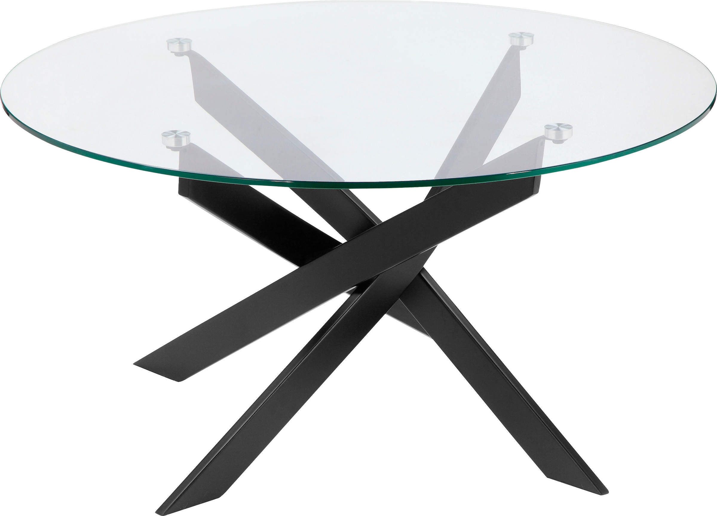 Leonique Couchtisch »Luzie«, unterschiedliches Beingestell (in chrome und schwarz), Breite 80 cm