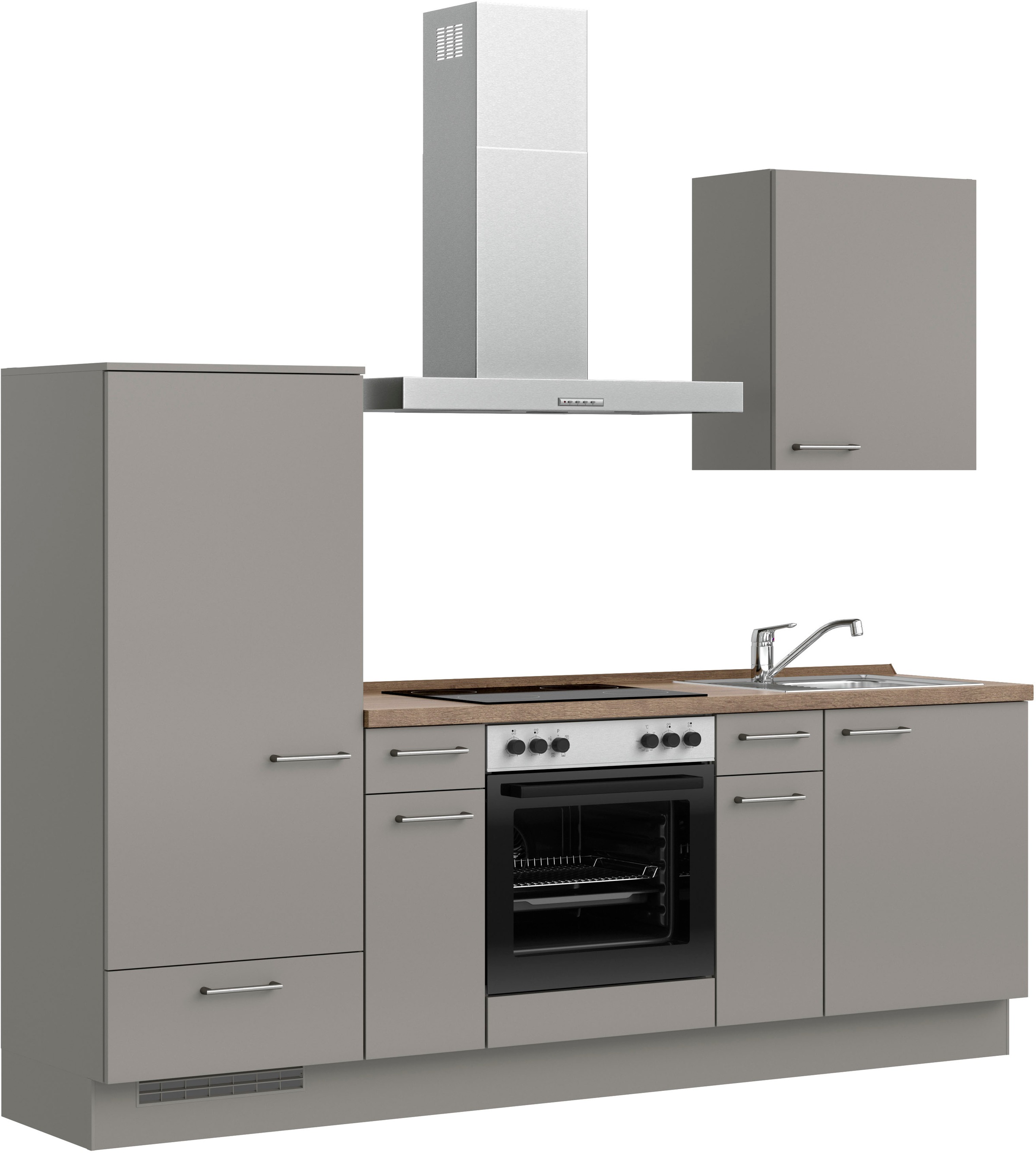 nobilia® Küchenzeile »"Laser I"«, vormontiert, Ausrichtung wählbar, Breite 240 cm, wahlw. mit E-Geräten