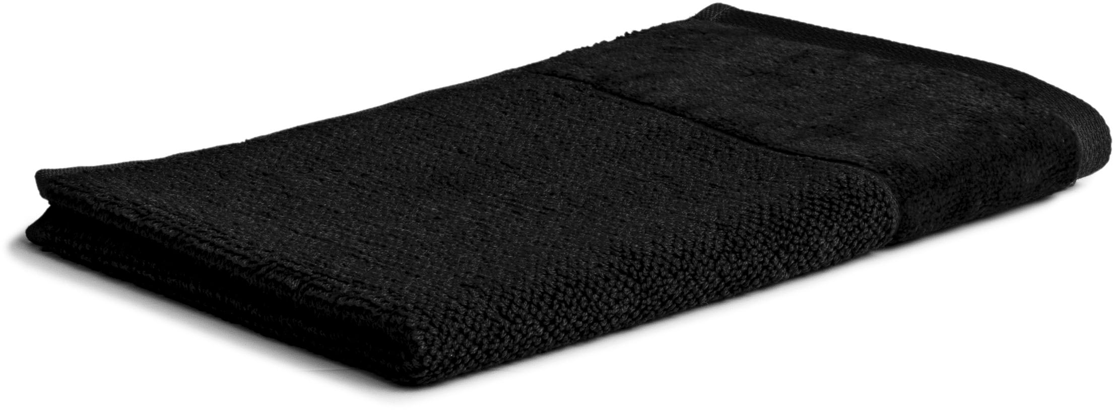 Gästehandtuch »Bamboo Luxe« besonders weich & voluminös schwarz Walkfrottier, Obermaterial: 60% Baumwolle, 40% Viskose B/L: 30cmx50cm, 1 Stk., 