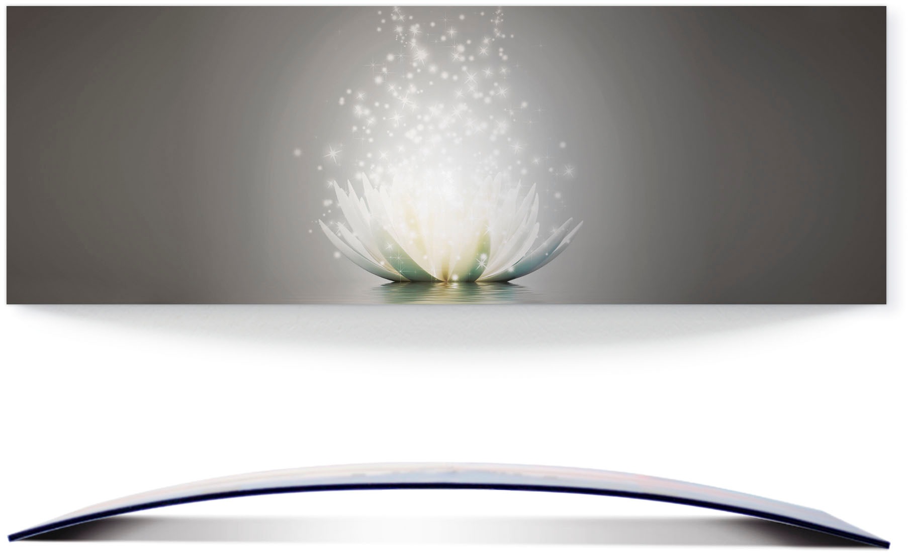 Artland Wandbild »Magie der Lotus-Blume«, Blumen, (1 St.), 3D Optik gebogen
