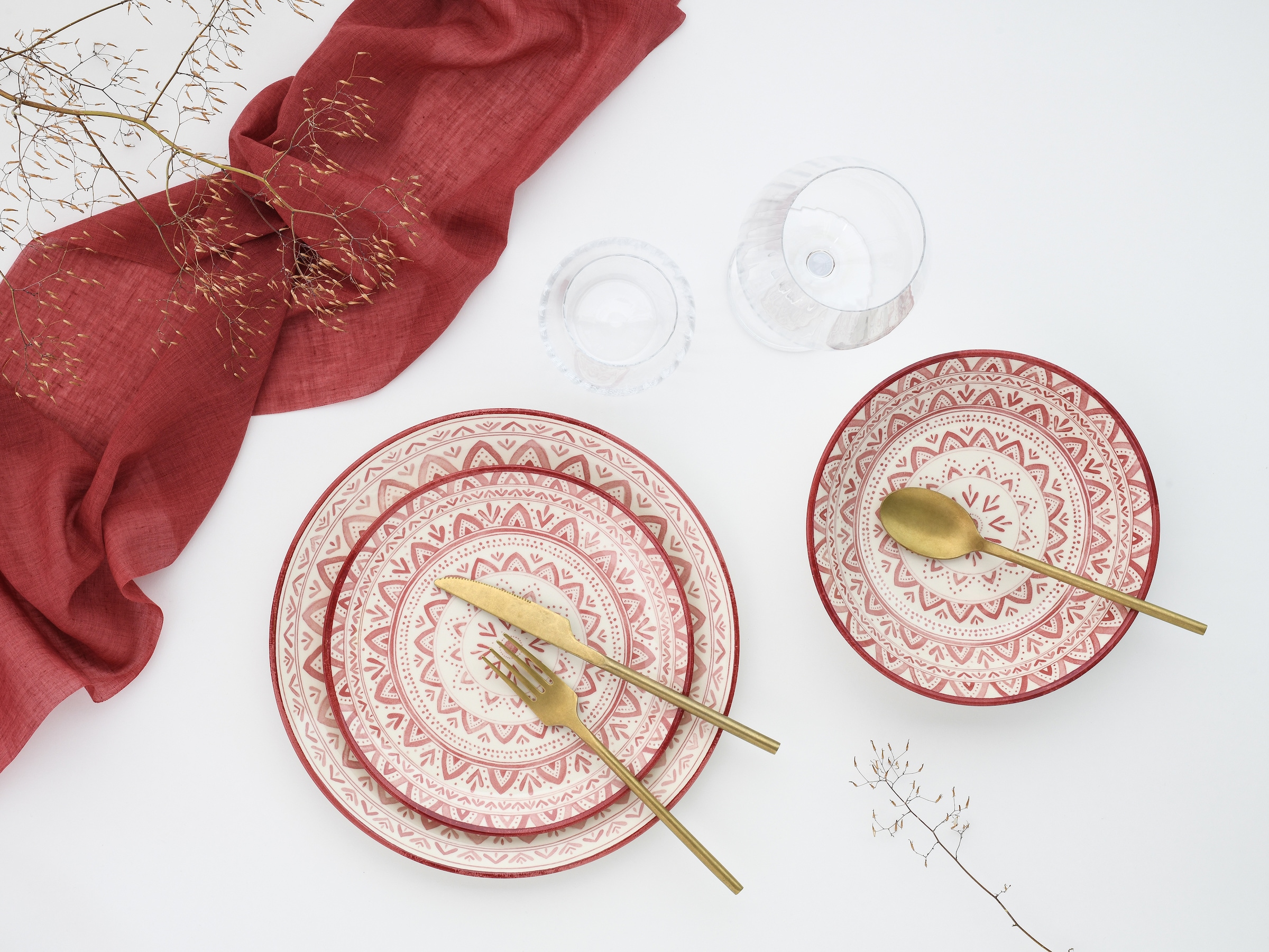 CreaTable Teller-Set »Mexico, Teller Set 18-tlg« Traditionelle Motive