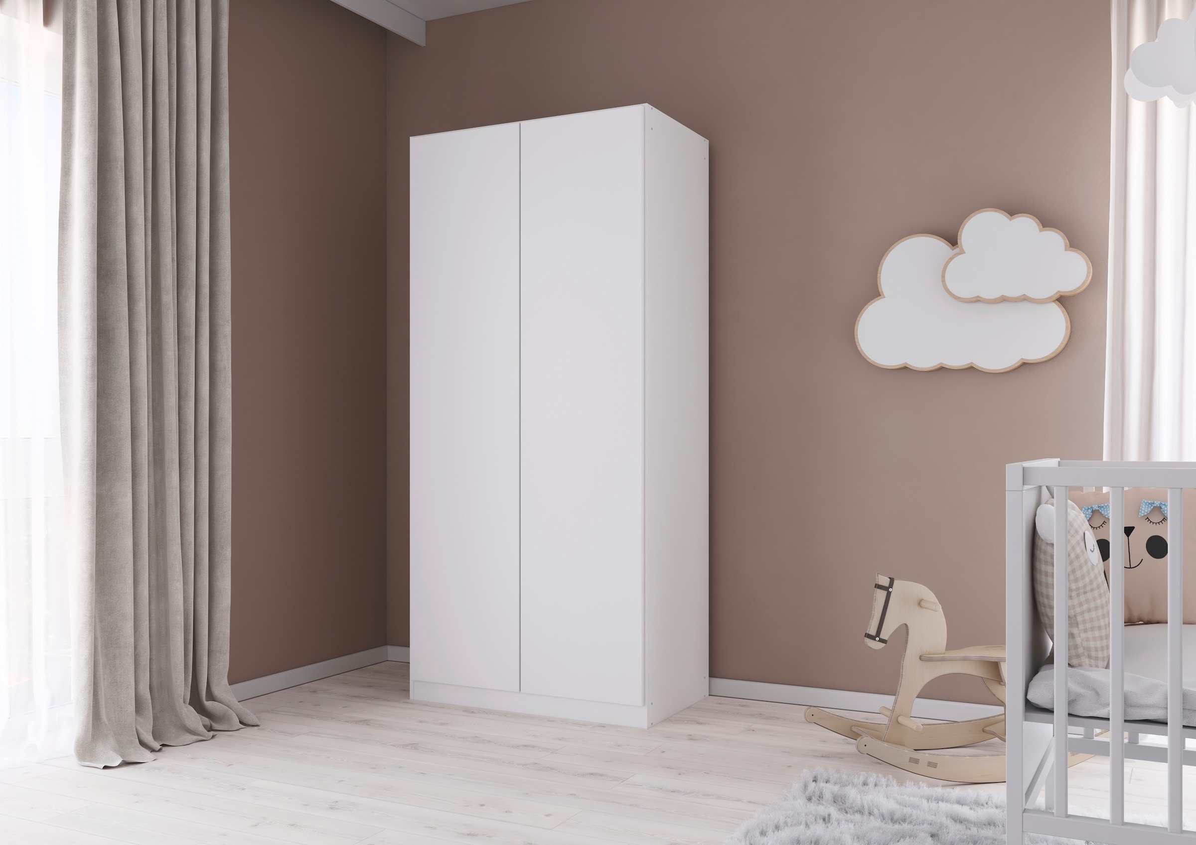 rauch Drehtürenschrank »Kleiderschrank Schrank Garderobe Wäscheschrank COSTA Breite 91 cm«, mit griffloser Front und Push-to-Open Funktion MADE IN GERMANY