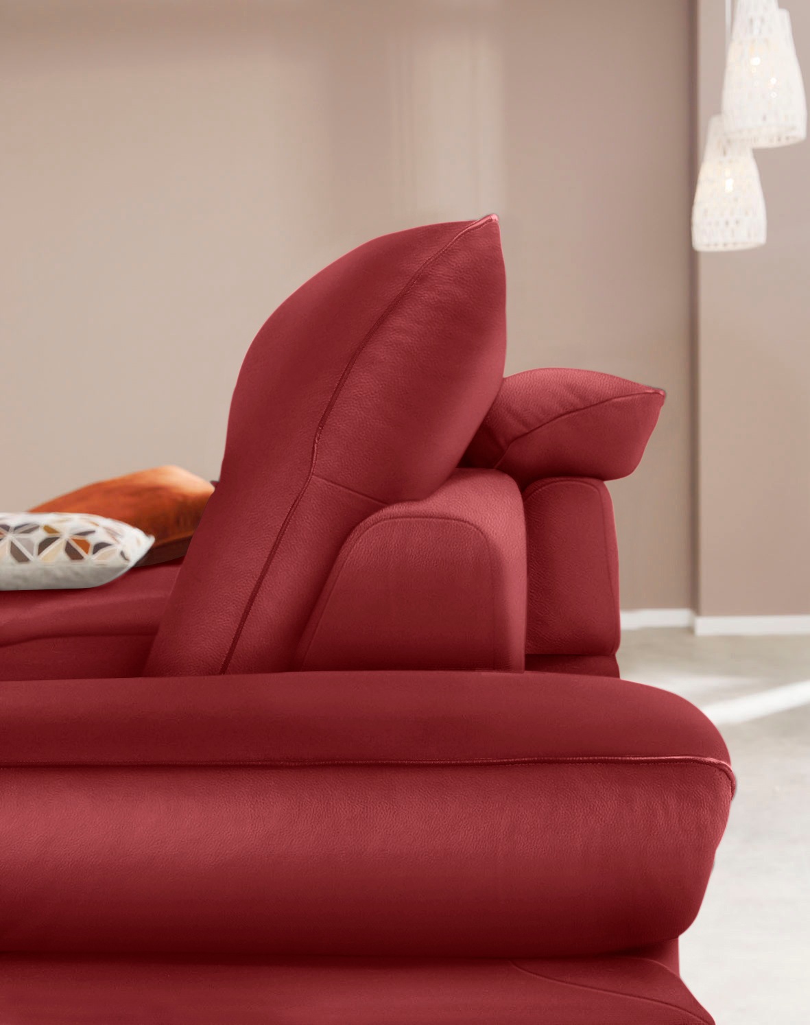W.SCHILLIG Ecksofa »enjoy&MORE, Designsofa, elegant und bequem, L-Form«, mit Sitztiefenverstellung, Füße Chrom glänzend, Breite 294 cm