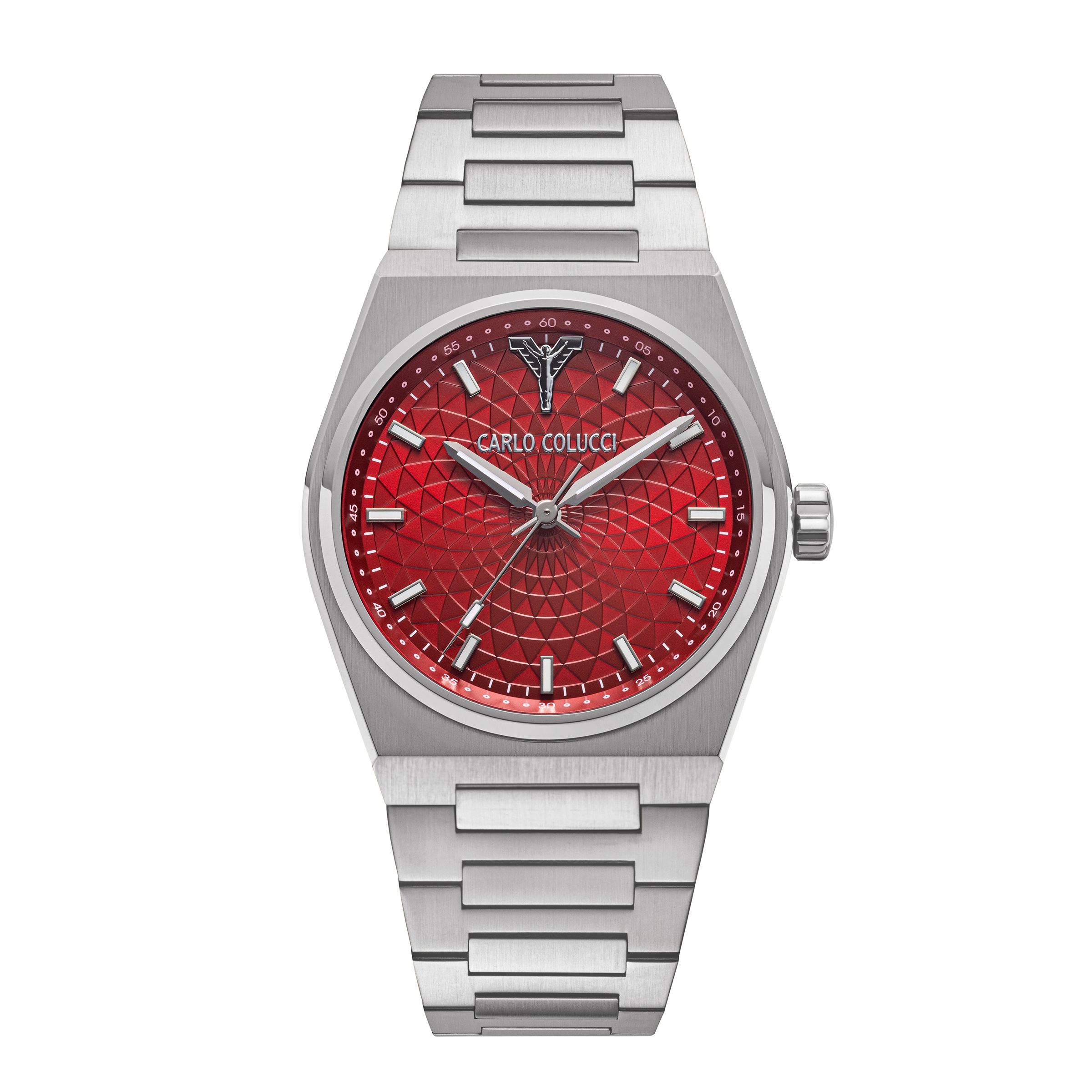 CARLO COLUCCI Quarzuhr Armbanduhr, Herrenuhr, Edelstahlarmband, analog