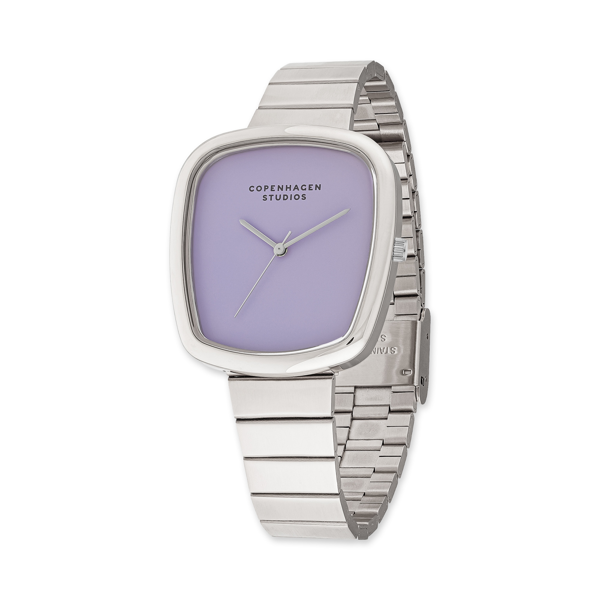 Copenhagen Studios Quarzuhr »Curved Watch« Armbanduhr, Damenuhr, Edelstahlarmband, analog