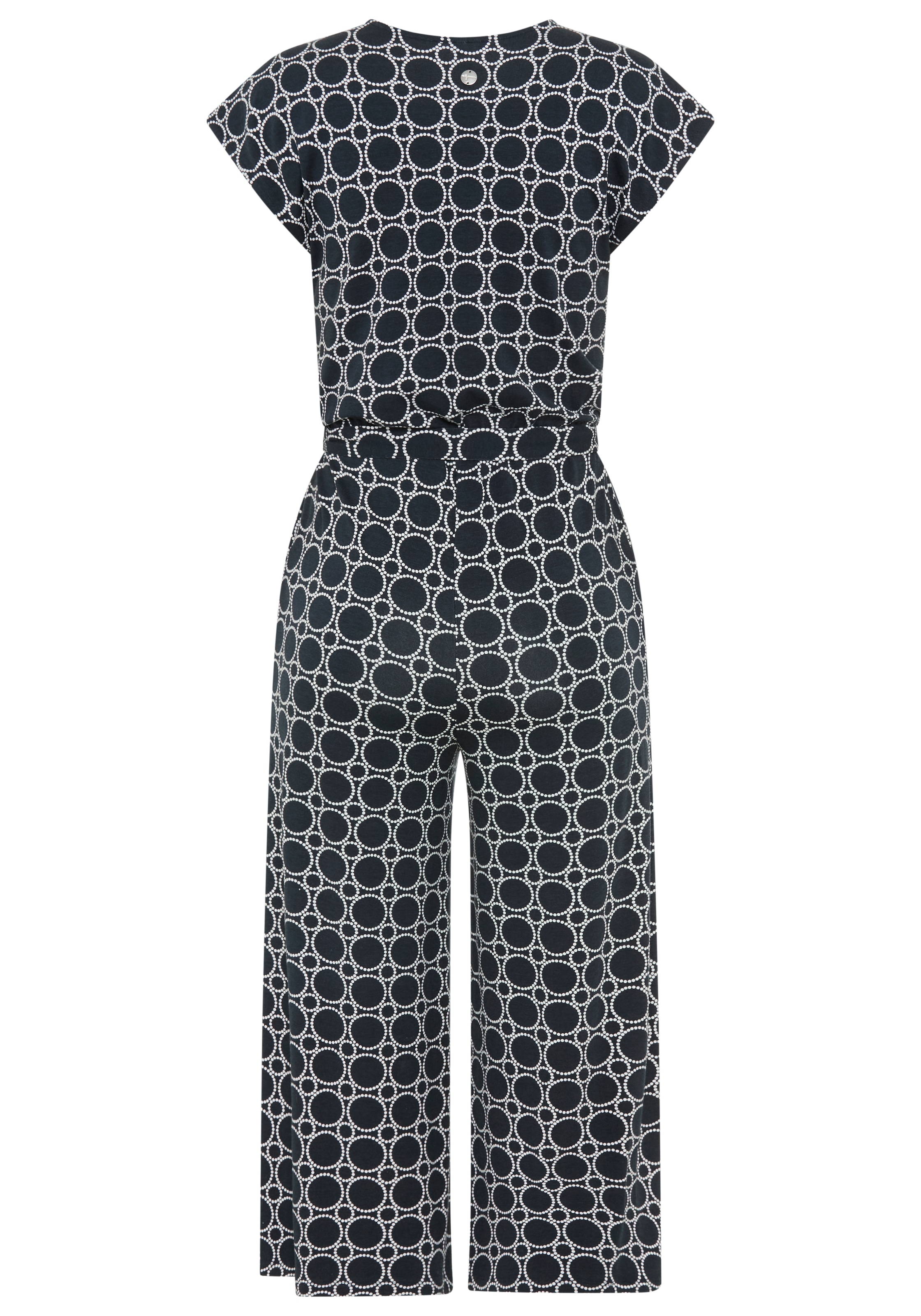 Tamaris Culotte-Overall mit Bindegürtel und modernem Muster