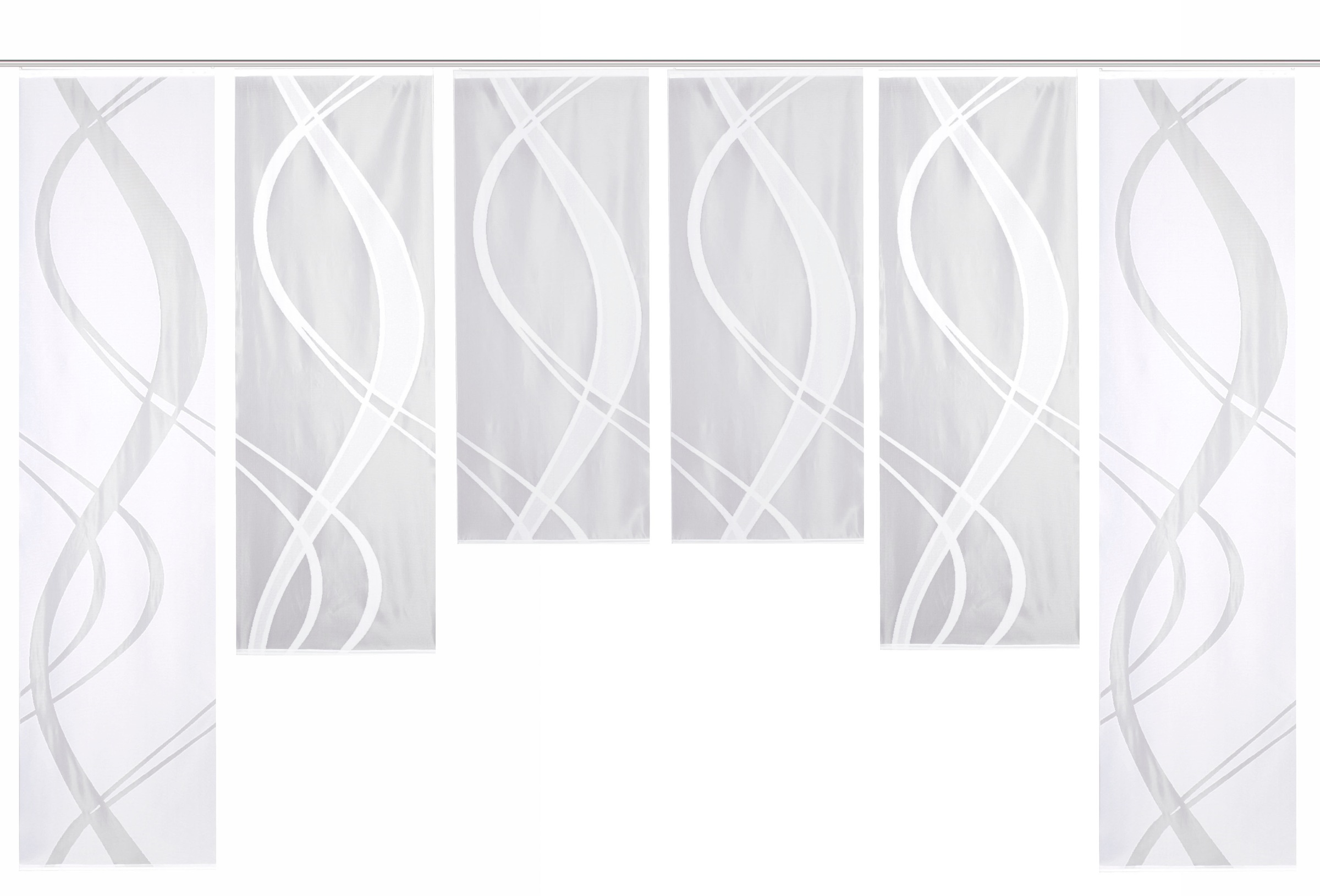 HOME WOHNIDEEN Schiebegardine »TIBASI« Paneelwagen 6 Stk. tlg. halbtranspar günstig online kaufen