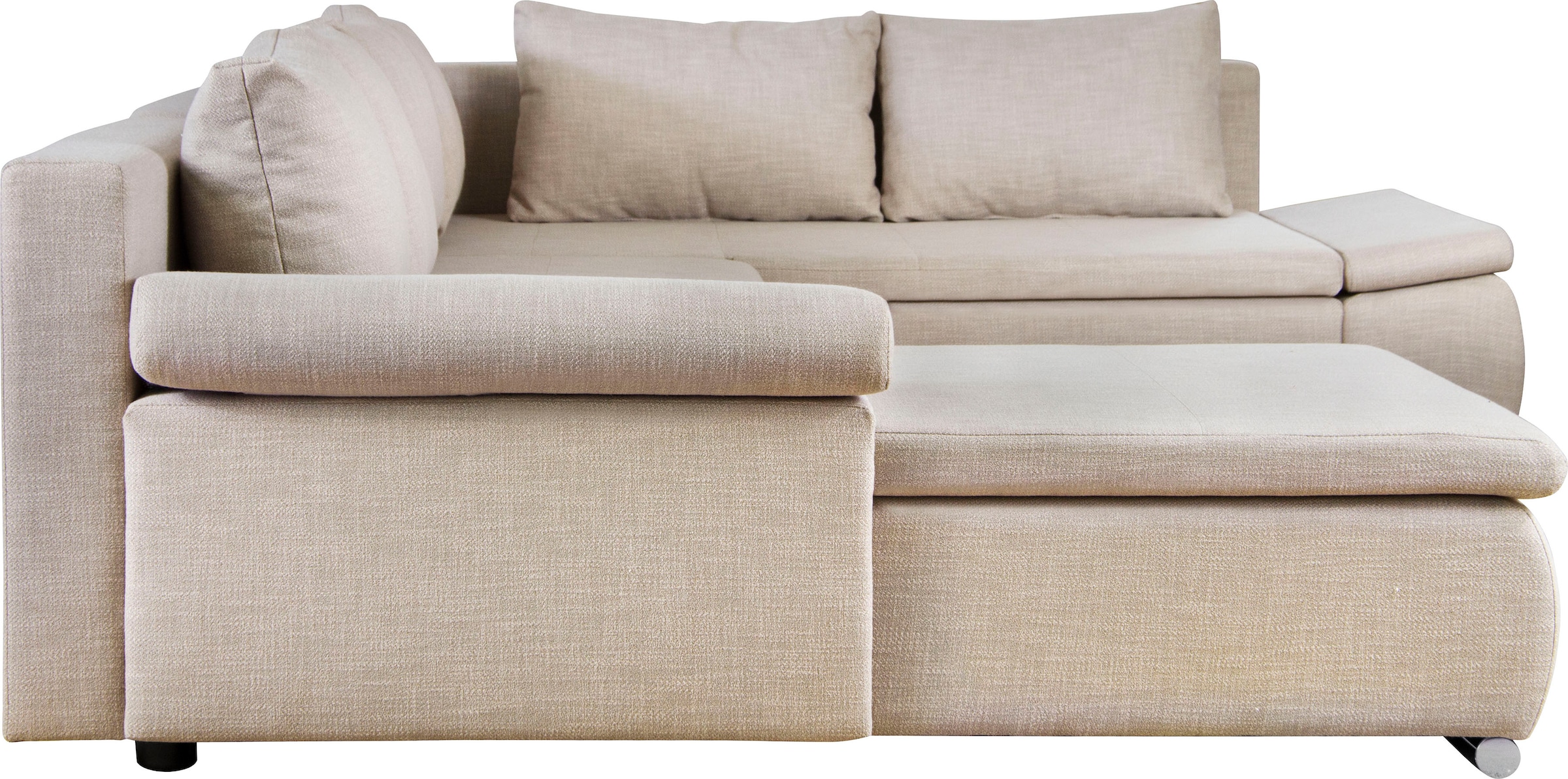 Home affaire Wohnlandschaft »Acra U-Form«, mit Bettfunktion und Bettkasten, in Mattenoptik