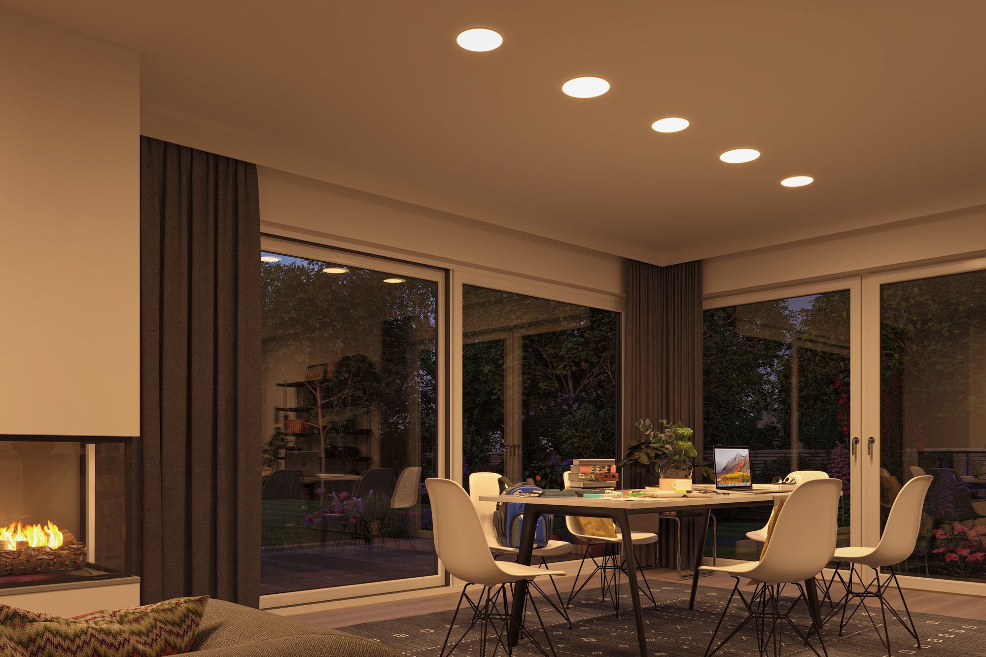 Paulmann LED Bad-Einbauleuchte »Veluna«, Schutzart IP44, 3 Lichtstimmungen möglich, Ø 21,5 cm, inkl. LED Leuchtmittel