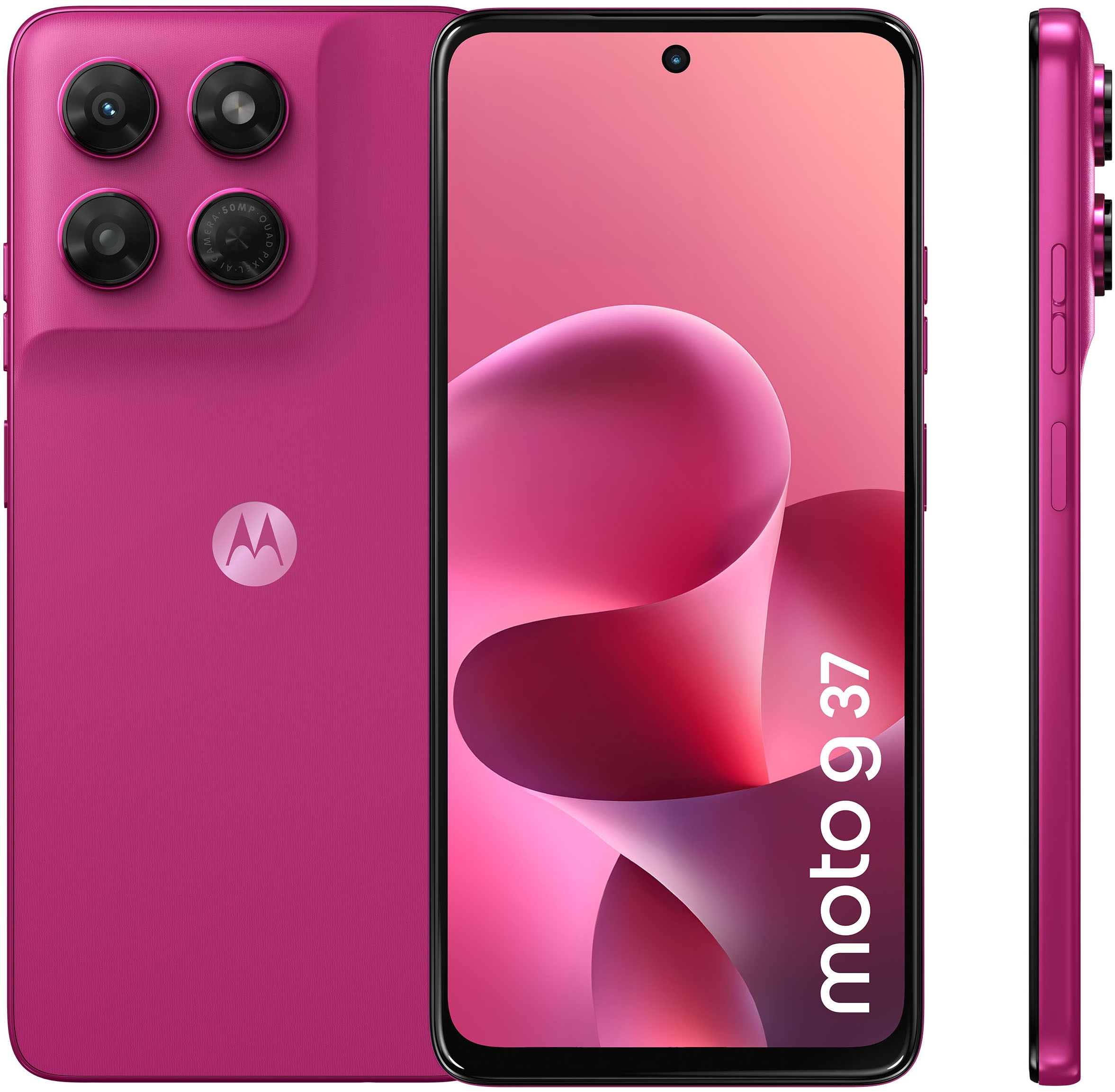 Motorola Smartphone »moto g37 128 GB« PANTONE® Fuchsia Red
