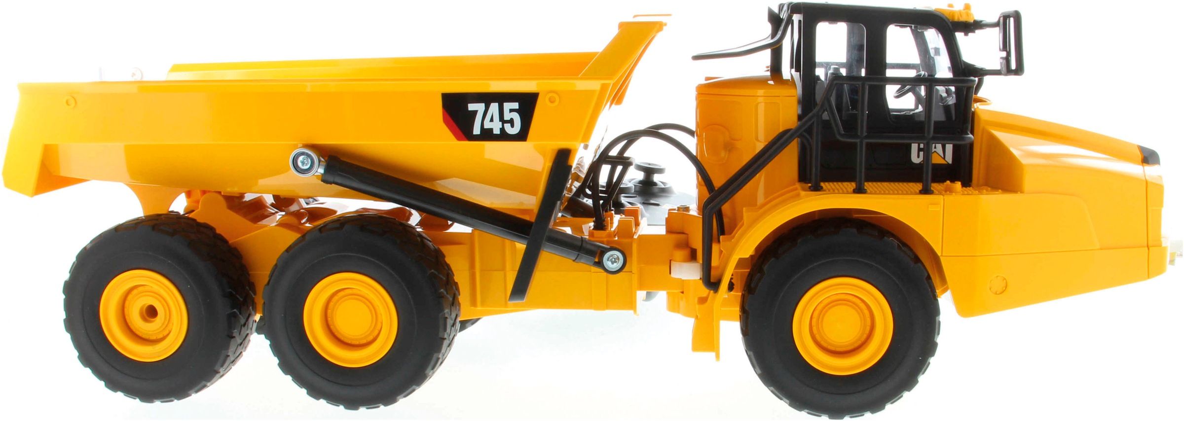 Carrera® RC-LKW »CAT 745 Gelenkmuldenkipper«, mit LED- und Soundfunktion