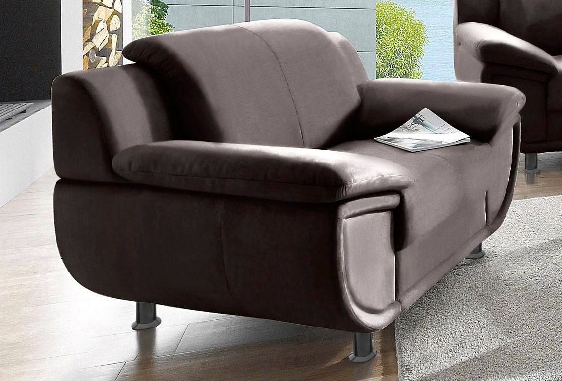 TRENDMANUFAKTUR Sessel »Rondo, Breite 121 cm, breite Armlehnen, Füße schwar günstig online kaufen