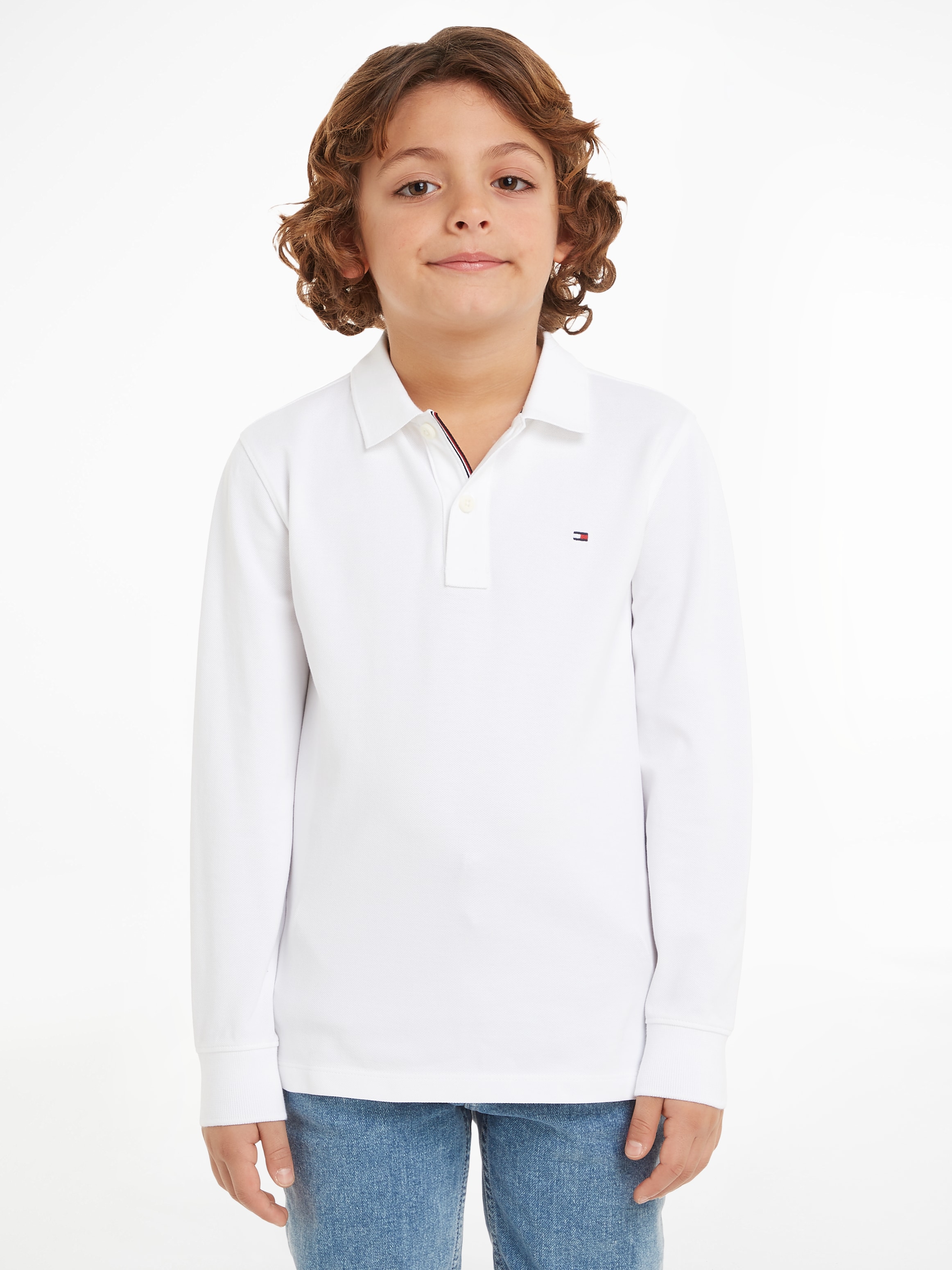 Tommy Hilfiger Poloshirt »ESSENTIAL POLO LS«, Kinder bis 16 Jahre mit Logostickerei