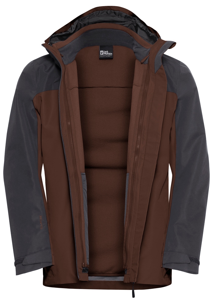Jack Wolfskin 3-in-1-Funktionsjacke »TAUBENBERG 3IN1 JKT M«, mit Kapuze