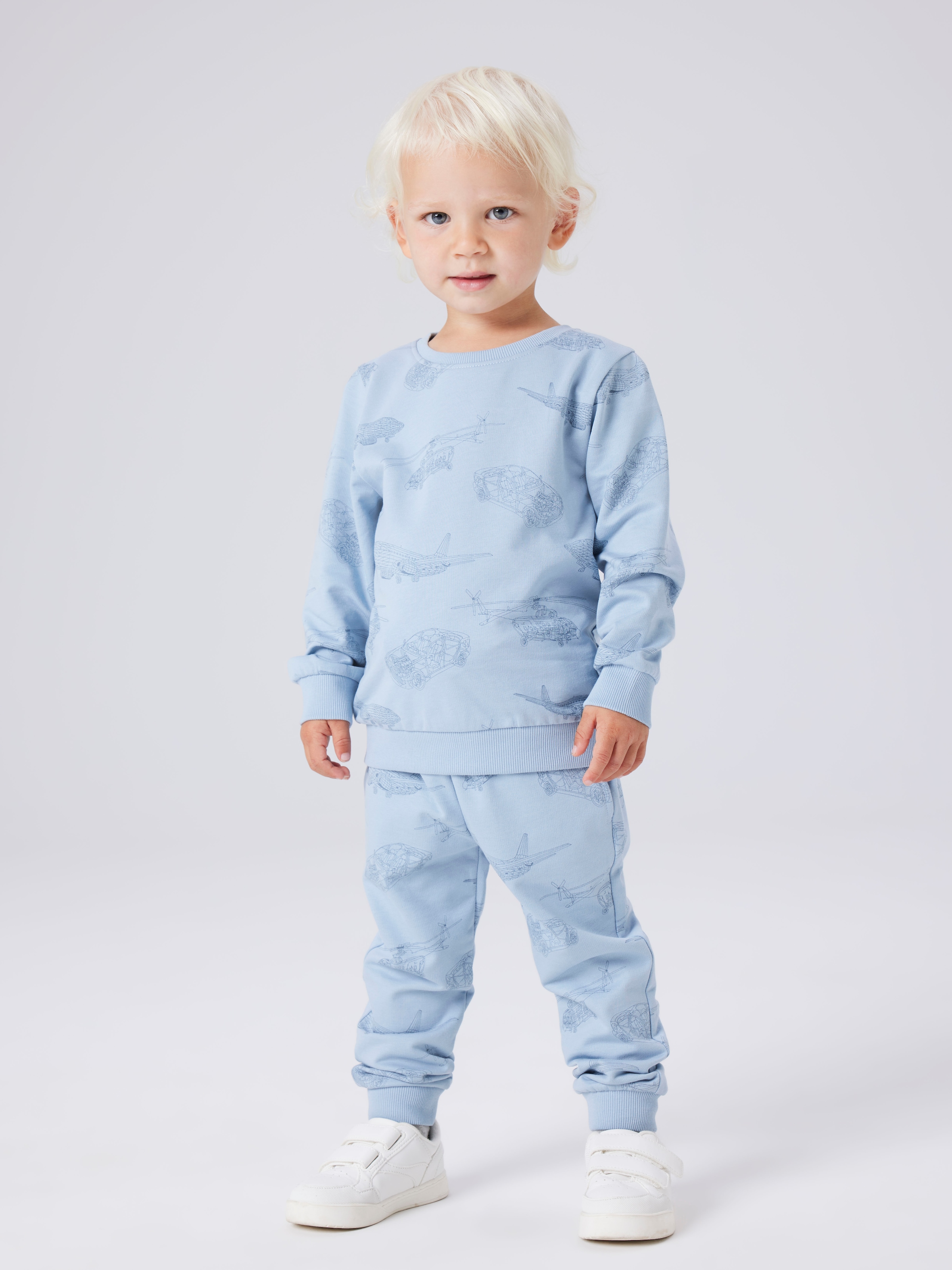 Name It Sweatshirt »NMMVARON für Jungen mit Alloverprint und Rippbündchen«, bedruckt, casual, regular fit, Baumwolle, Rundhals
