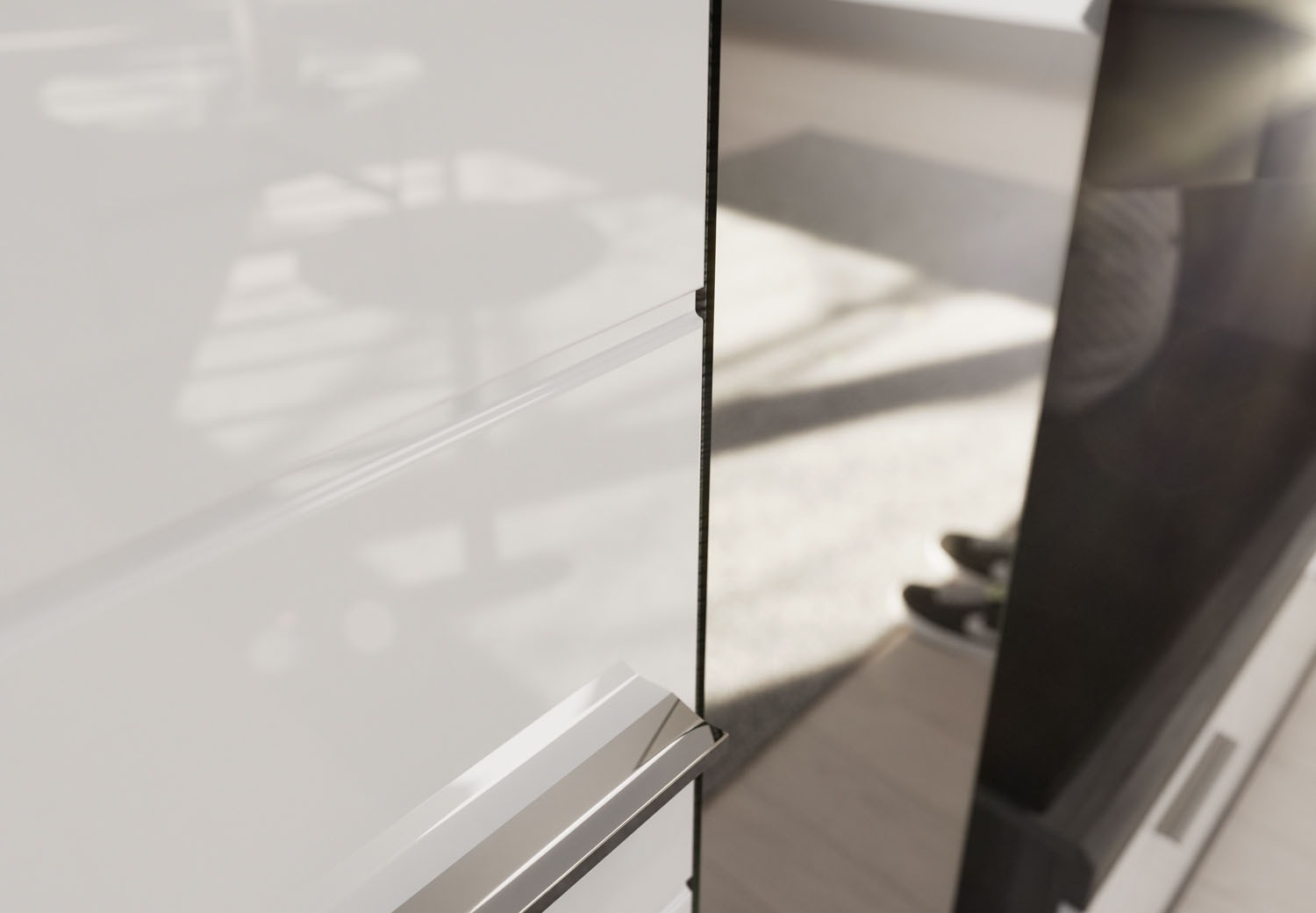 INOSIGN Garderobenschrank »Siena, Höhe 197cm, 2 Türen, 4 Einlegeböden, ausziehbare Kleiderstange«, (1 St.), Scout, Garderobenschrank Höhe 197 cm, 1 Spiegeltür, 6 Fächer