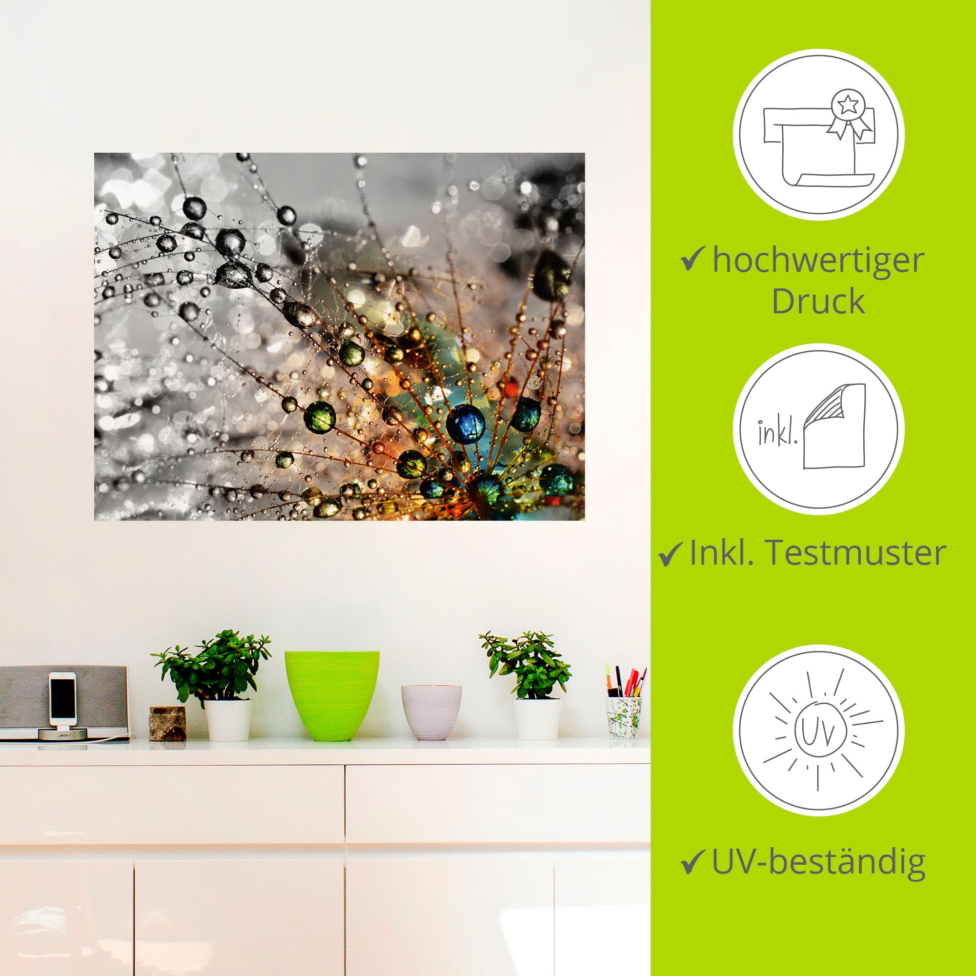 Artland Wandbild »Farbenfrohe Natur«, Blumen, (1 St.), als Alubild, Outdoorbild, Leinwandbild, Poster, Wandaufkleber