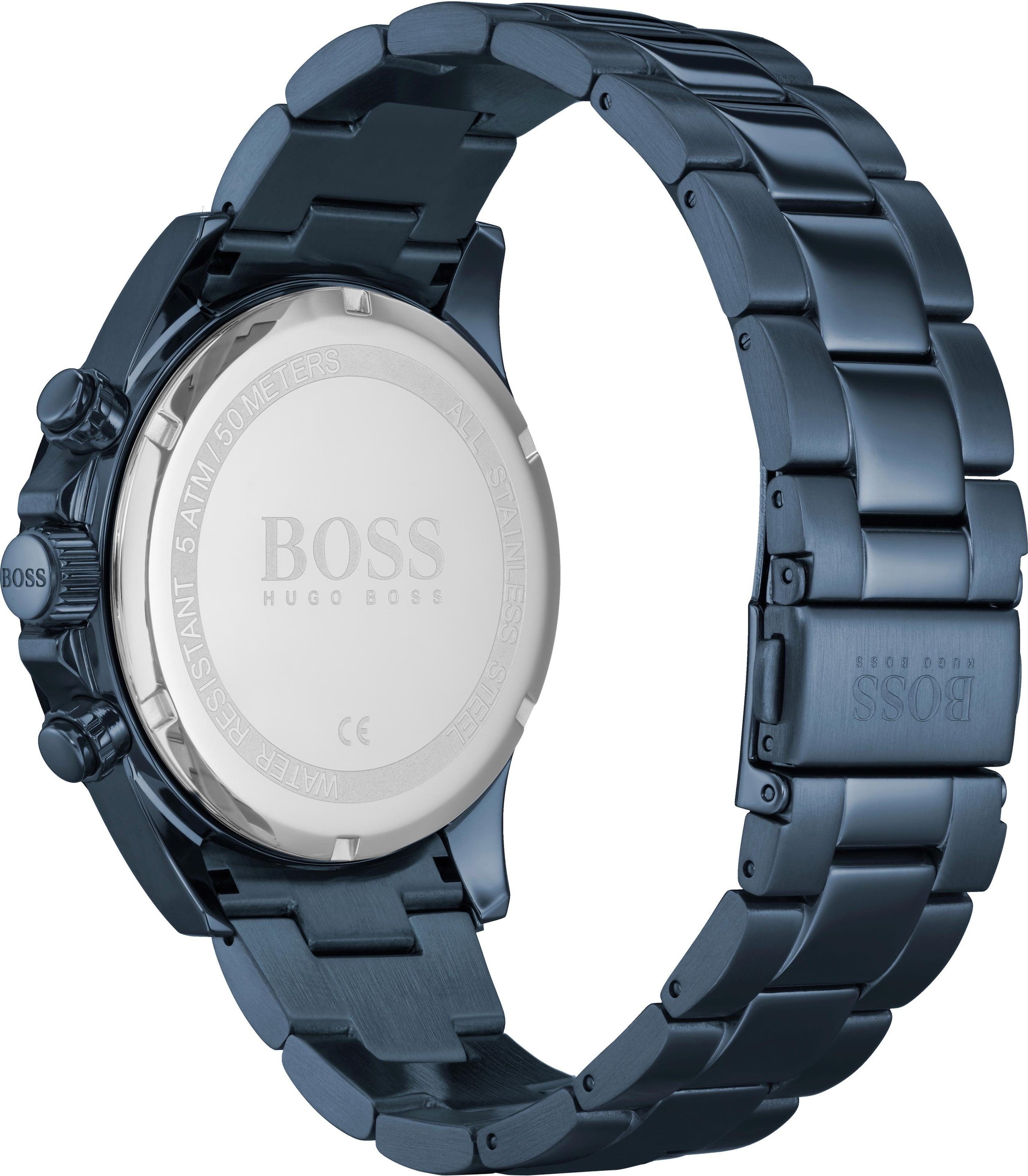 BOSS Chronograph »HERO«, Quarzuhr, Herrenuhr, Armbanduhr, Stoppfunktion, Edelstahlarmband