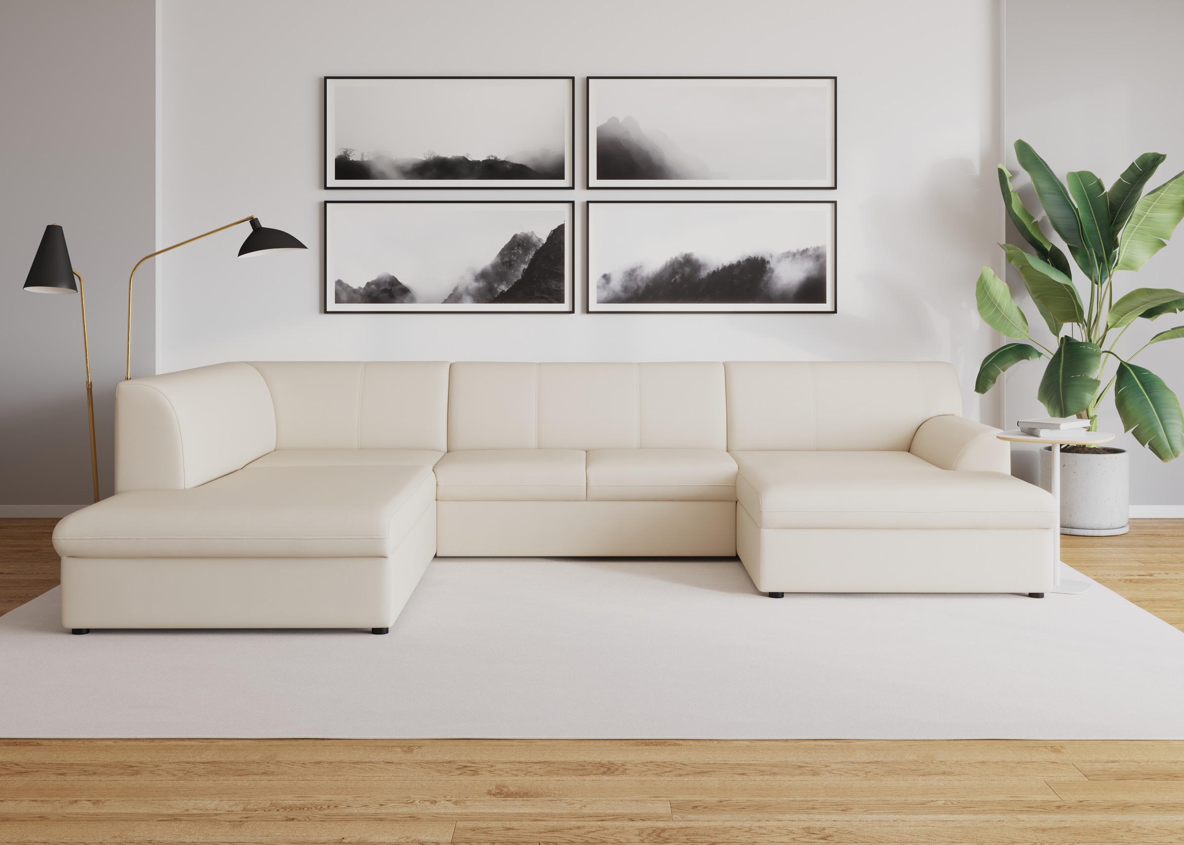 DOMO collection Wohnlandschaft "Topper, elegant und zeitlos, komfortabel, U günstig online kaufen