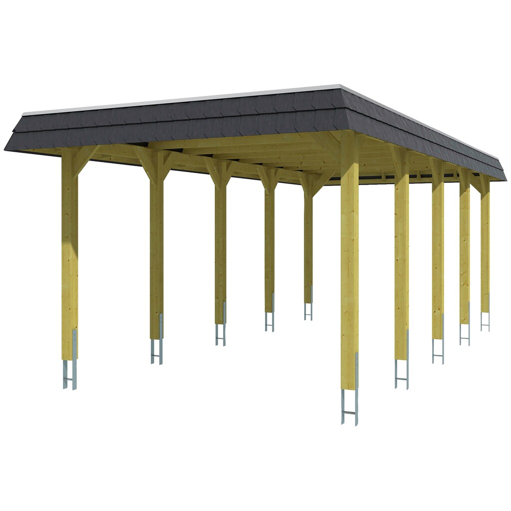 Skanholz Einzelcarport »Spreewald«, Fichtenholz, 285 cm, braun