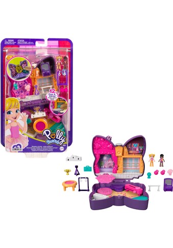 Mattel® Spielwelt »Polly Pocket, Schleifen-Glitzerbühne Schatulle«, mit 2 Figuren und... kaufen