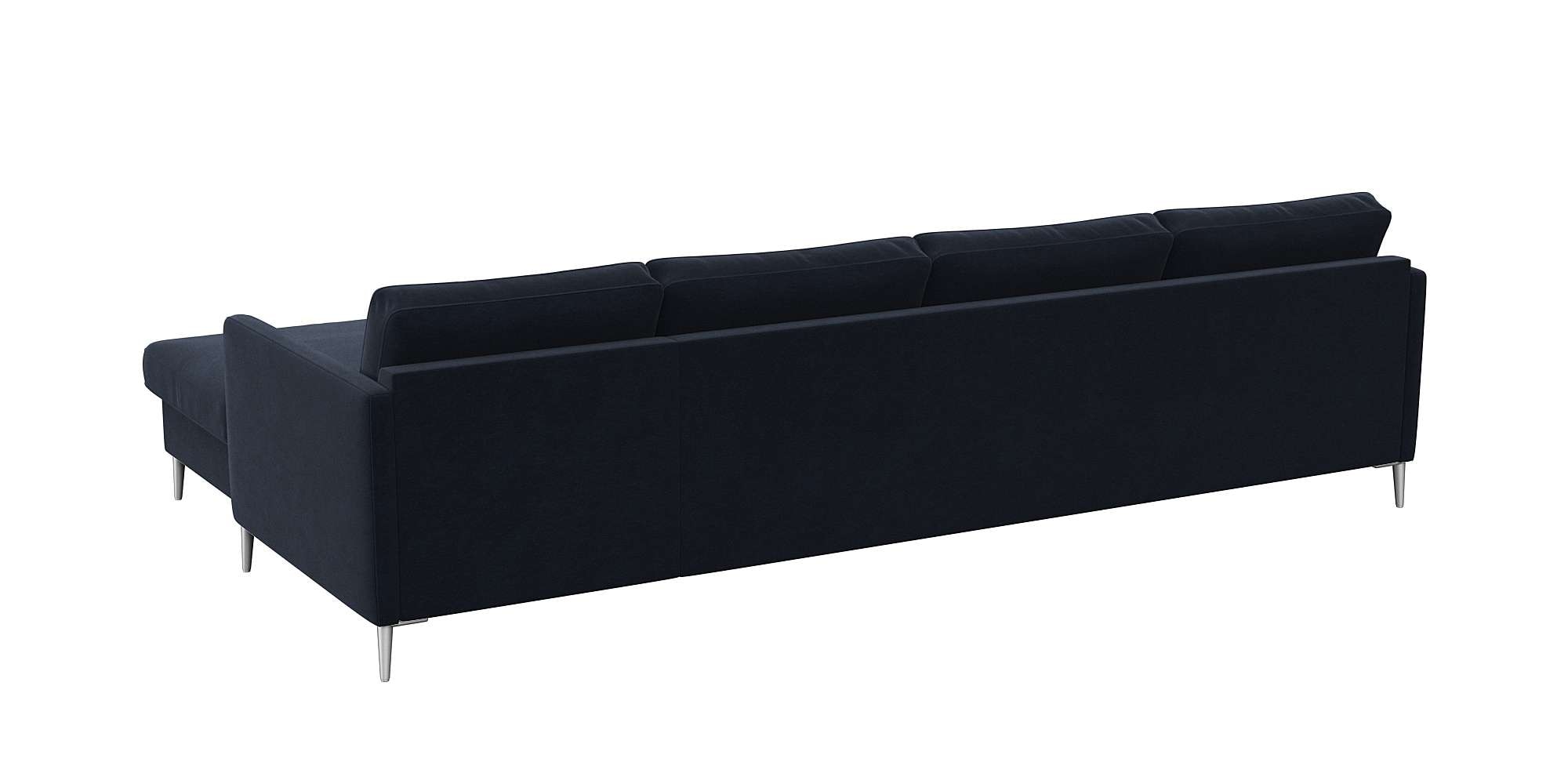 FLEXLUX Ecksofa »Fiore, L-Form, bequem und komfortabel durch hochwertigem Sitzaufbau«, schmale Armlehnen, Kaltschaum, Füße Alu