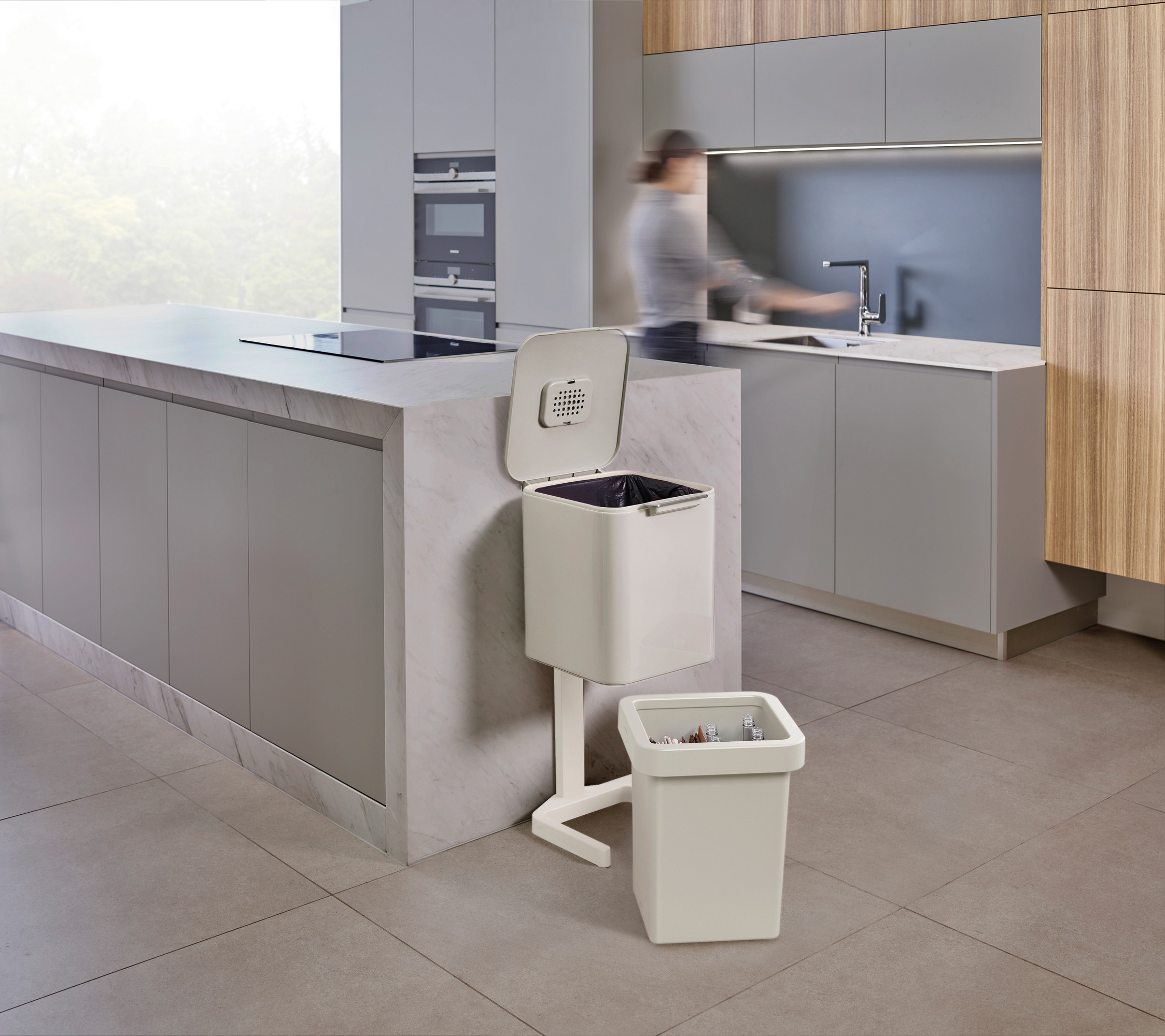 Joseph Joseph Mülleimer »Totem Pop«, 2 Behälter, 40 Liter, (2x20 Liter)
